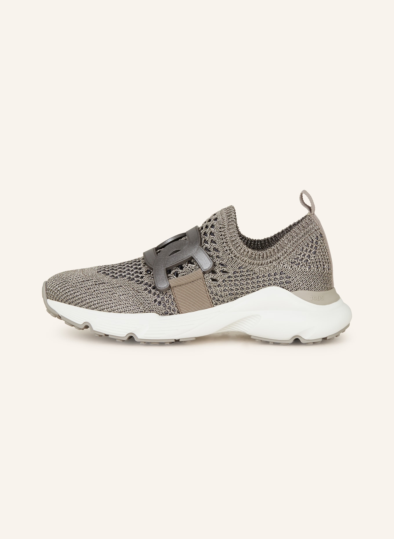 TOD'S Slip-on sneakers with glitter thread, Color: GRAY (Image 4)