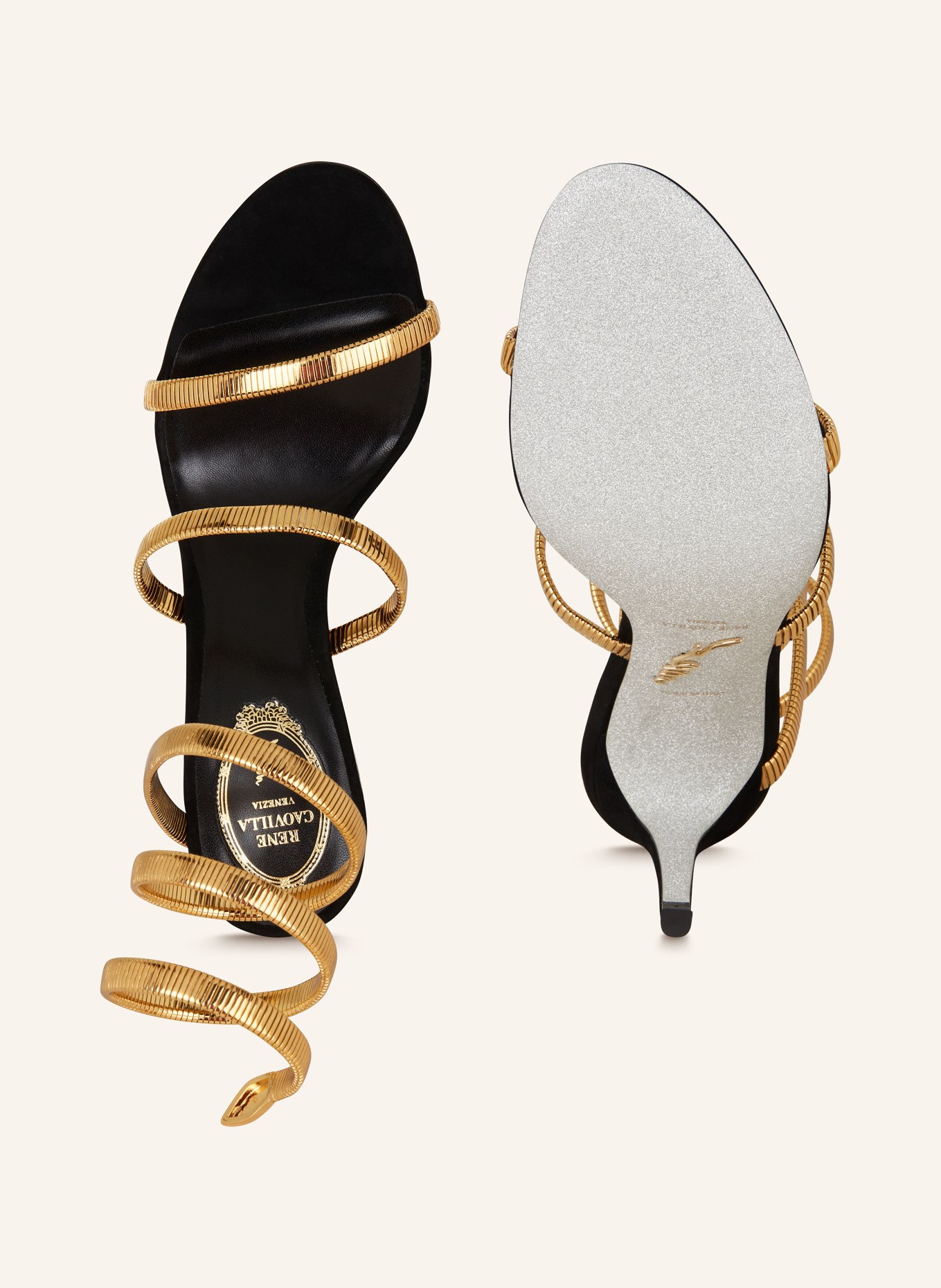 RENE CAOVILLA Sandals JUNIPER, Color: GOLD (Image 5)