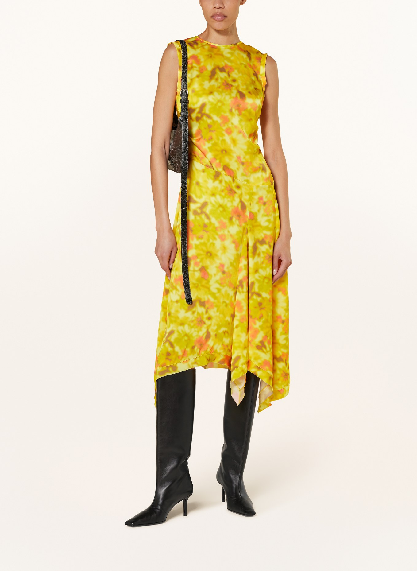 Acne Studios Satin dress, Color: YELLOW/ ORANGE/ BROWN (Image 2)