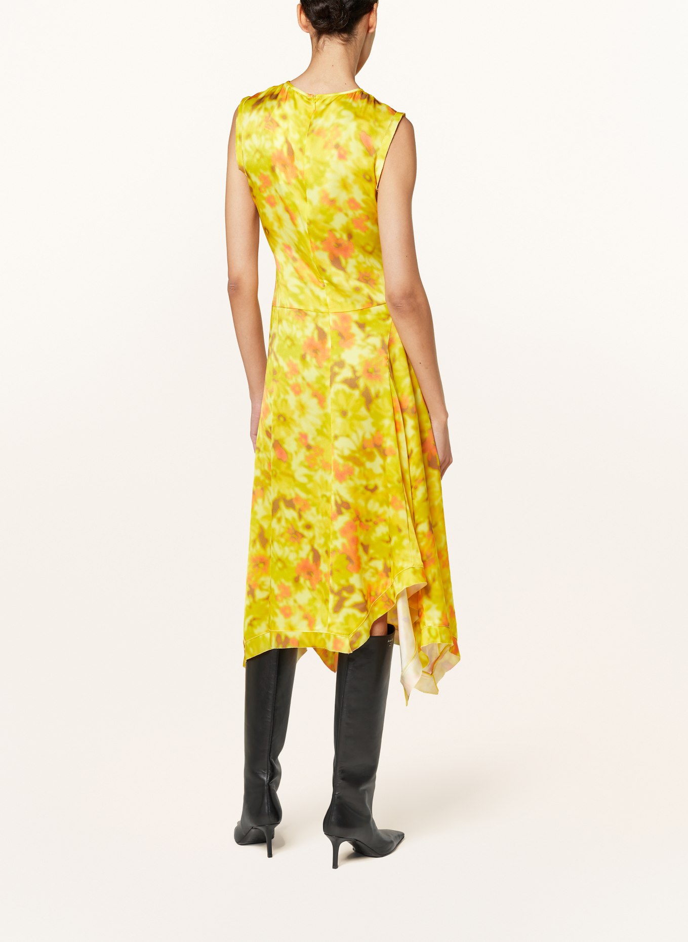 Acne Studios Satin dress, Color: YELLOW/ ORANGE/ BROWN (Image 3)