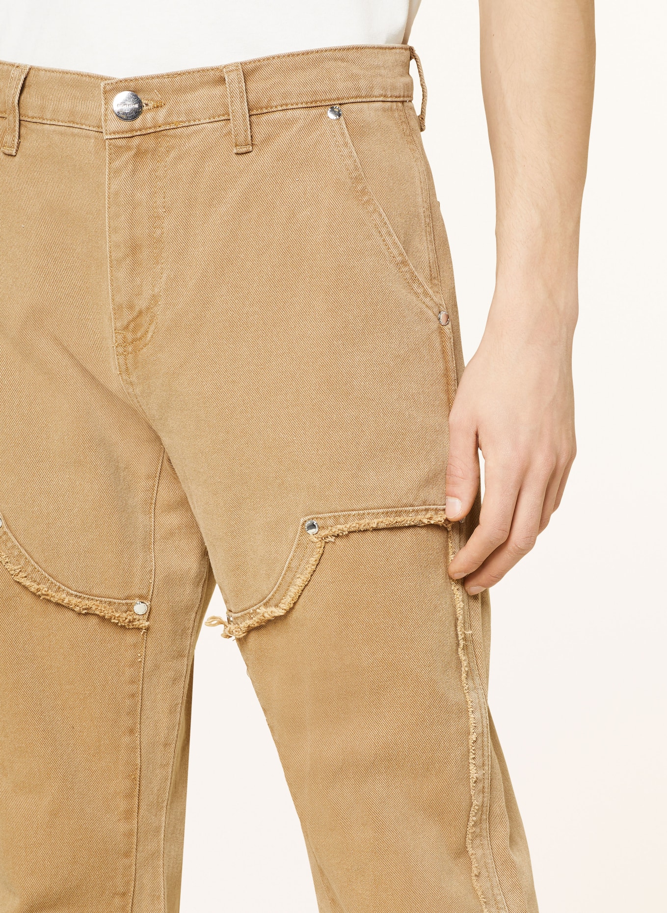EIGHTYFIVE Jeans CUTTED FLARED Regular Fit, Farbe: SAND BEIGE (Bild 5)