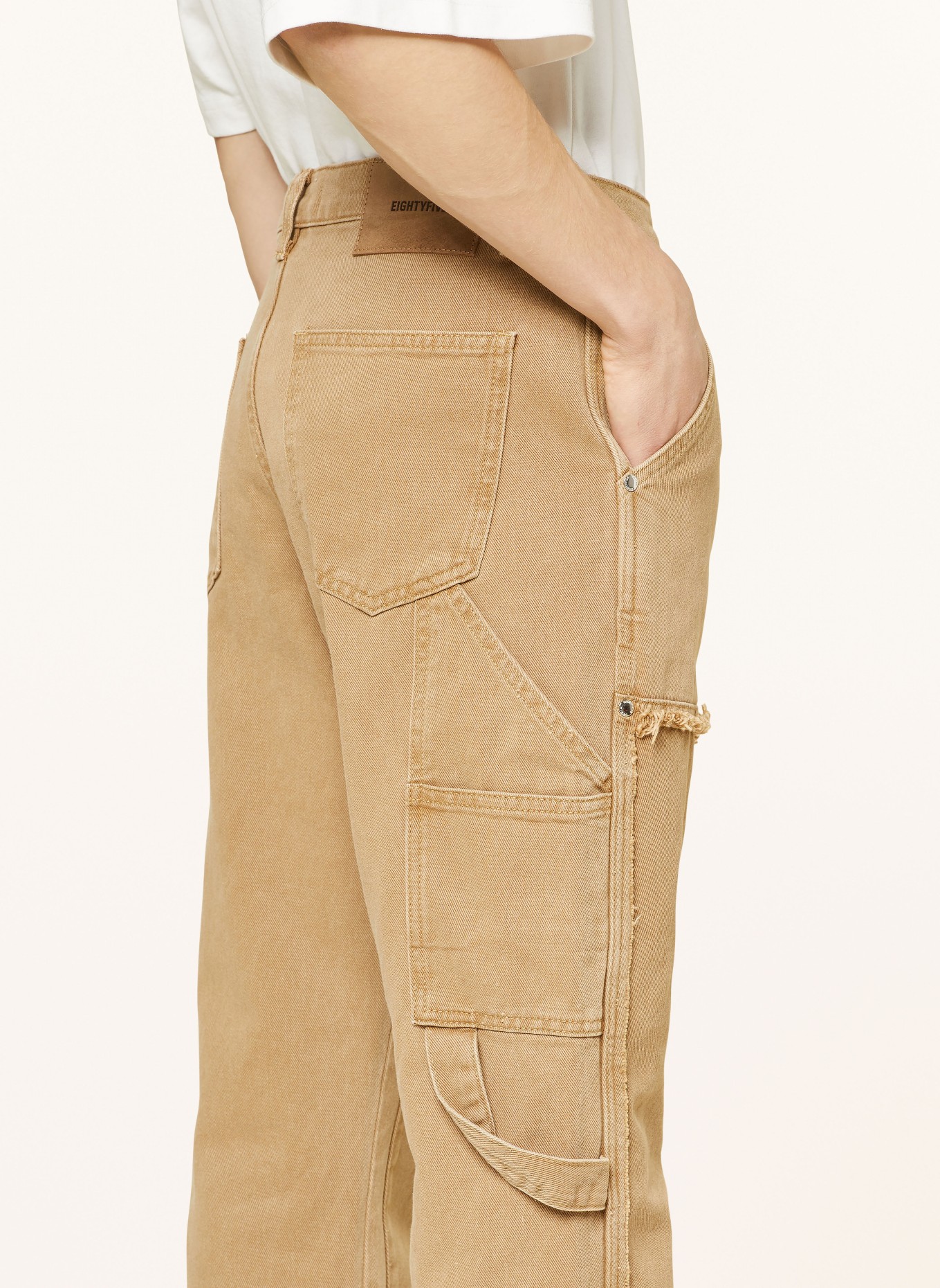 EIGHTYFIVE Jeans CUTTED FLARED Regular Fit, Farbe: SAND BEIGE (Bild 6)
