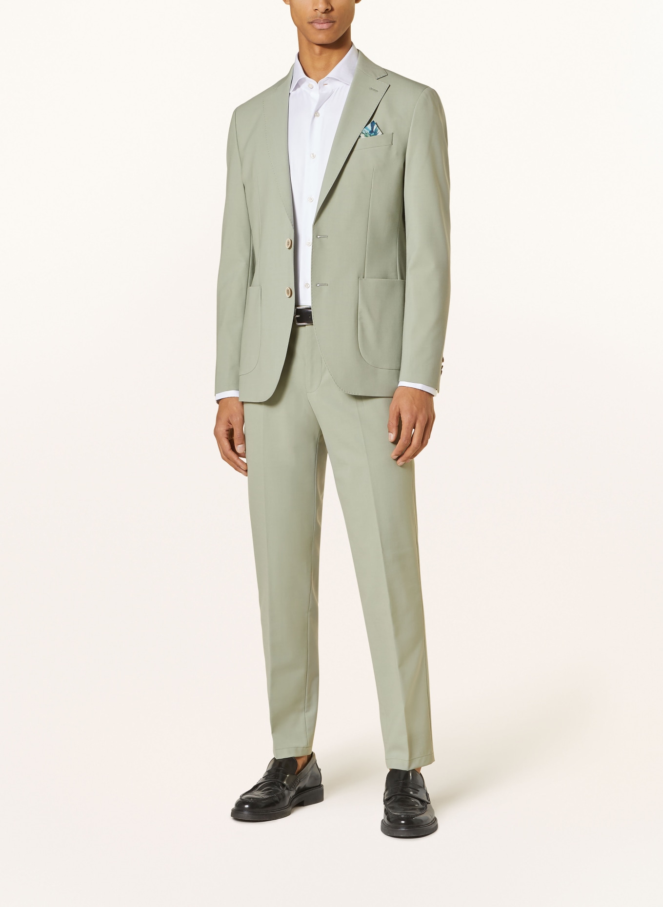 PAUL Spodnie garniturowe extra slim fit, Kolor: JASNOZIELONY (Obrazek 2)