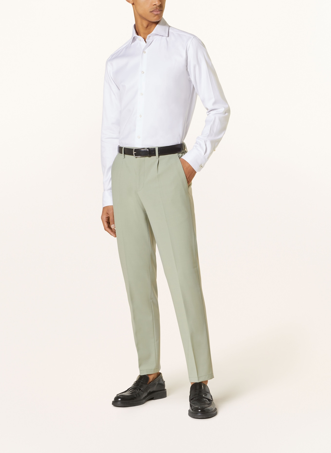 PAUL Spodnie garniturowe extra slim fit, Kolor: JASNOZIELONY (Obrazek 3)