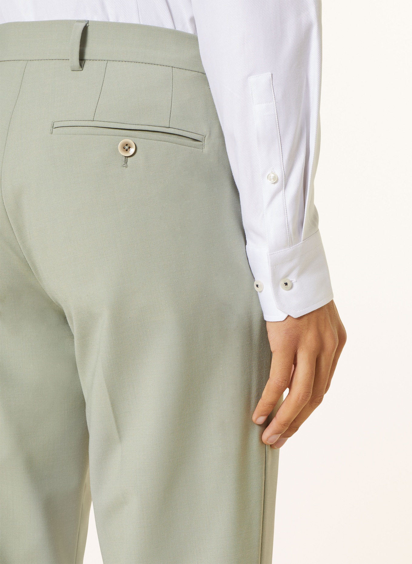 PAUL Spodnie garniturowe extra slim fit, Kolor: JASNOZIELONY (Obrazek 7)