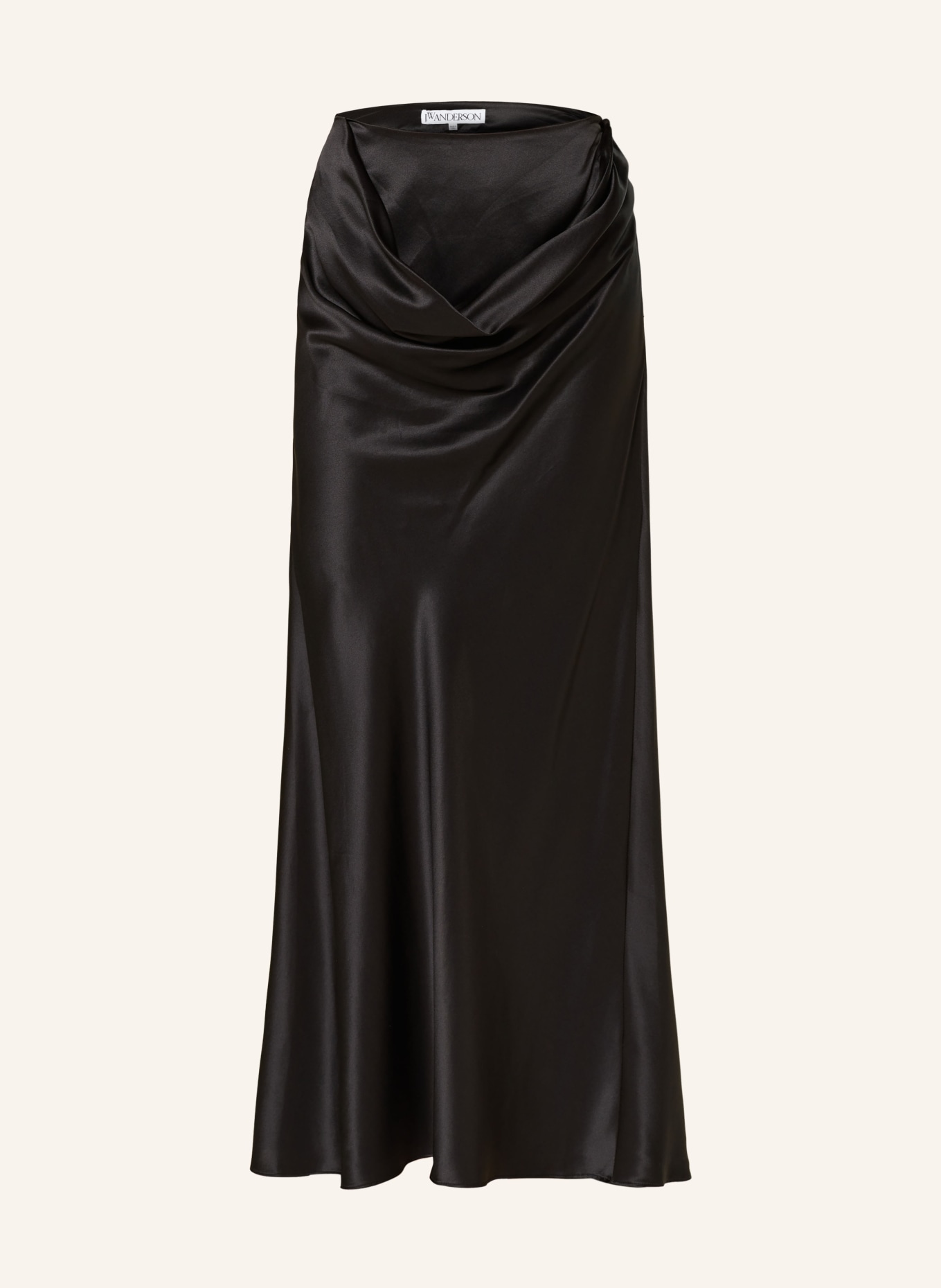 JW ANDERSON Hedvábná sukně, Barva: ČERNÁ (Obrázek 1)