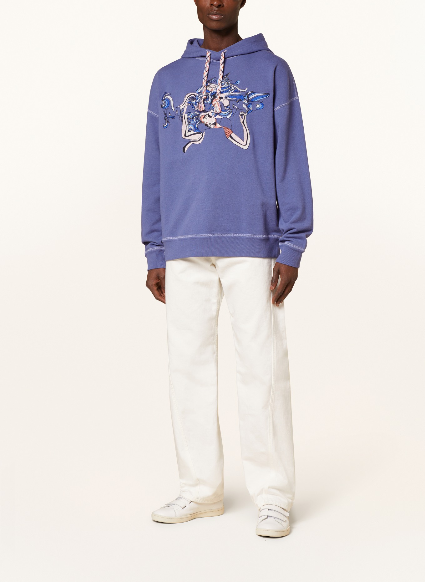 ISABEL MARANT Hoodie MILANZ with embroidery, Color: BLUE (Image 2)