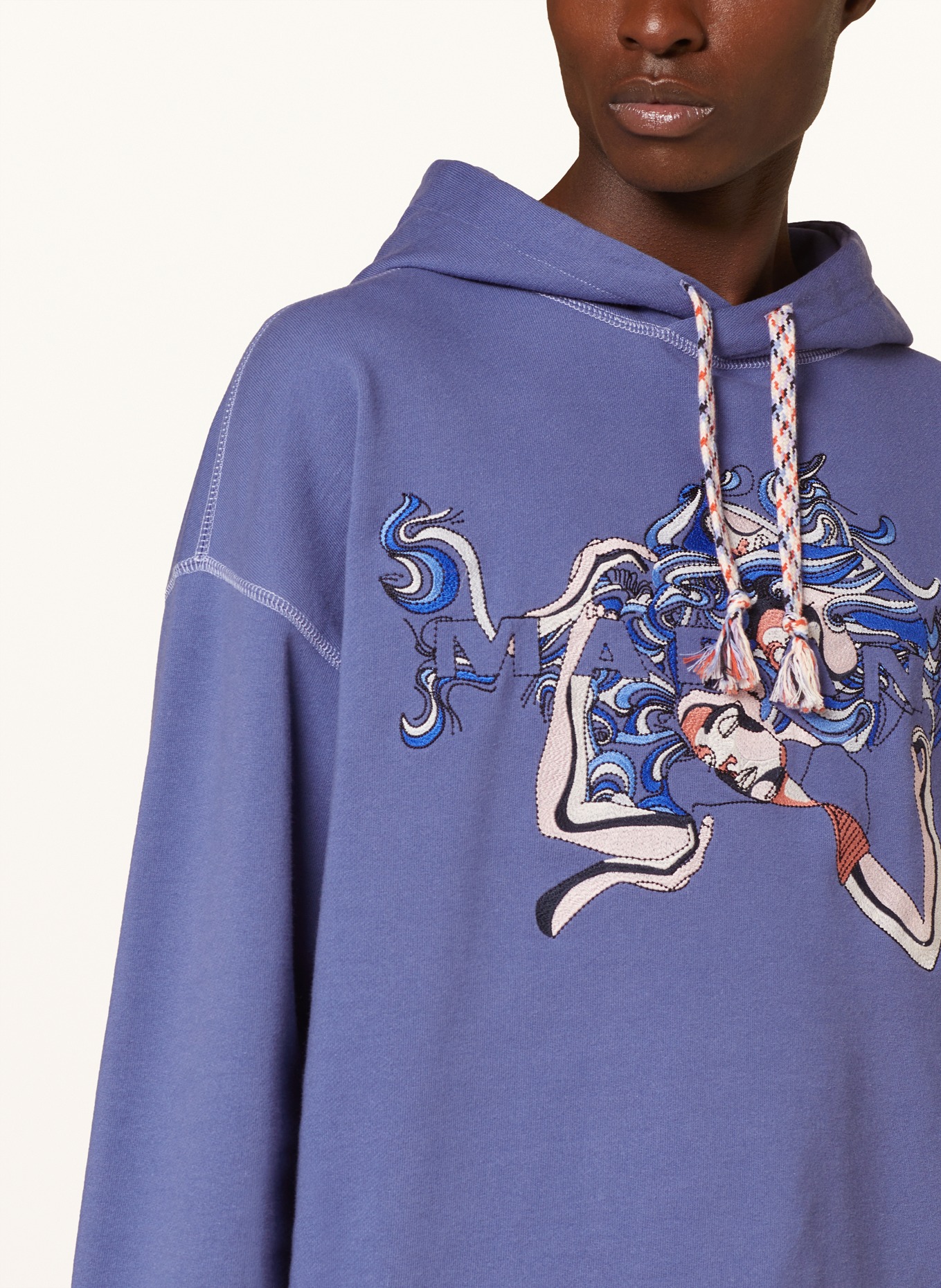 ISABEL MARANT Hoodie MILANZ with embroidery, Color: BLUE (Image 5)