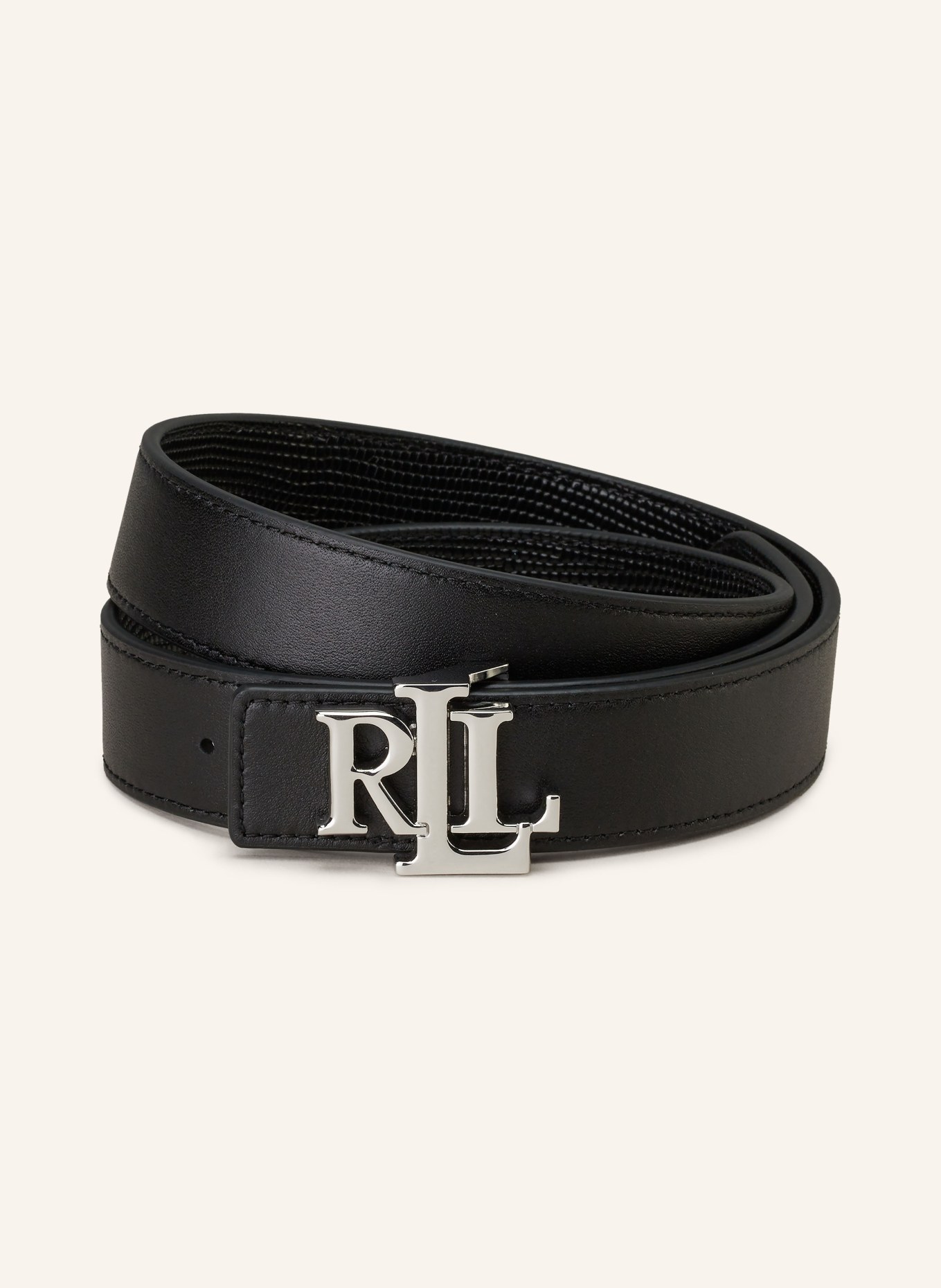 LAUREN RALPH LAUREN Reversible leather belt, Color: BLACK (Image 2)