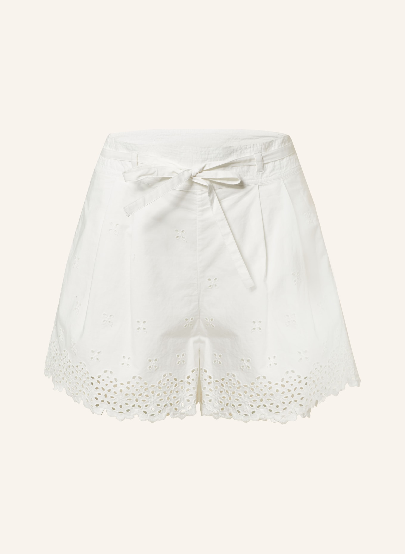 ULLA JOHNSON Shorts SABINE with broderie anglaise, Color: WHITE (Image 1)