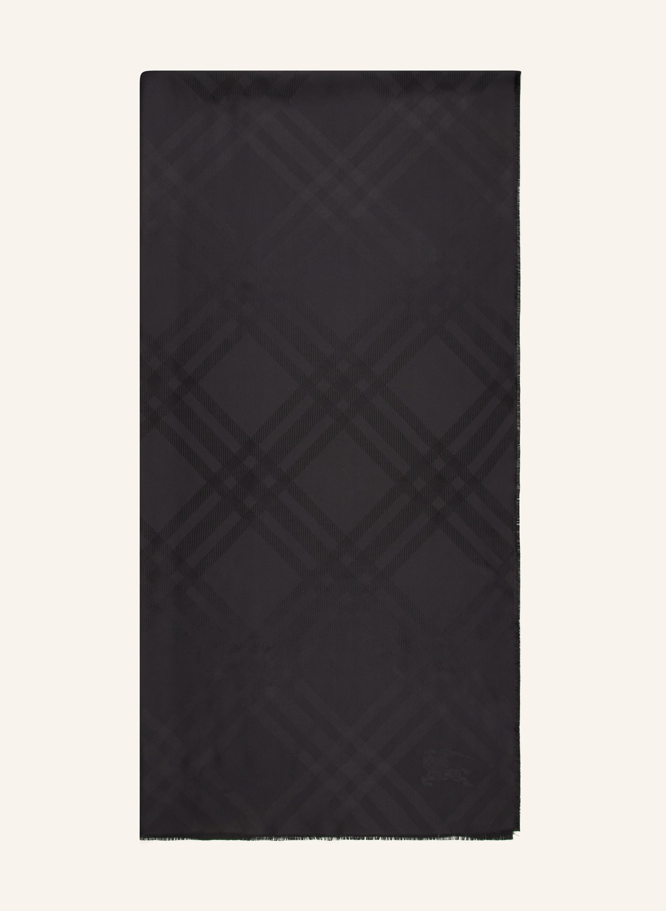 BURBERRY Silk scarf, Color: BLACK (Image 1)