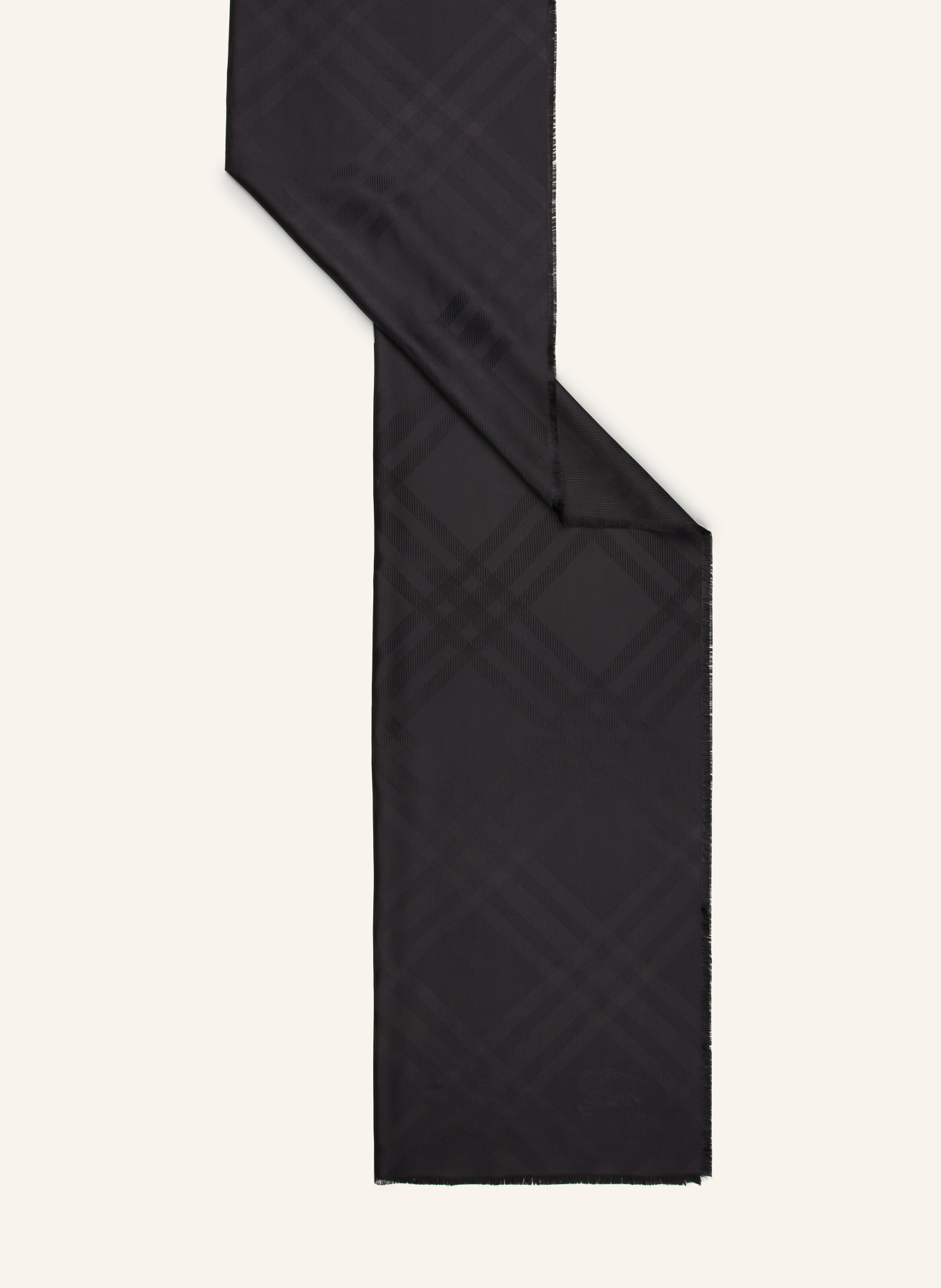 BURBERRY Silk scarf, Color: BLACK (Image 2)