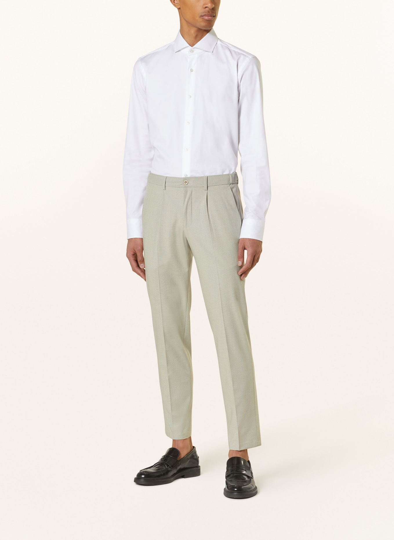 PAUL Spodnie garniturowe extra slim fit, Kolor: OLIWKOWY (Obrazek 3)