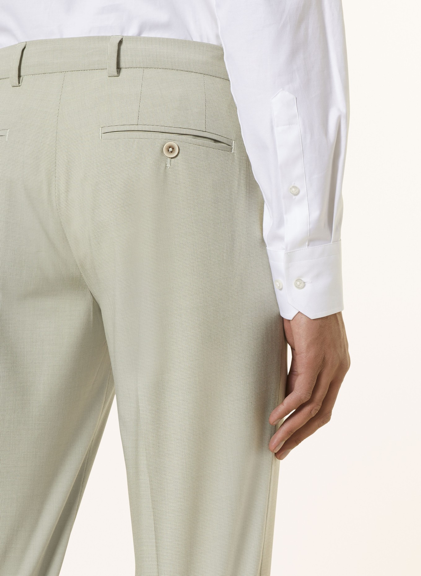 PAUL Spodnie garniturowe extra slim fit, Kolor: OLIWKOWY (Obrazek 6)