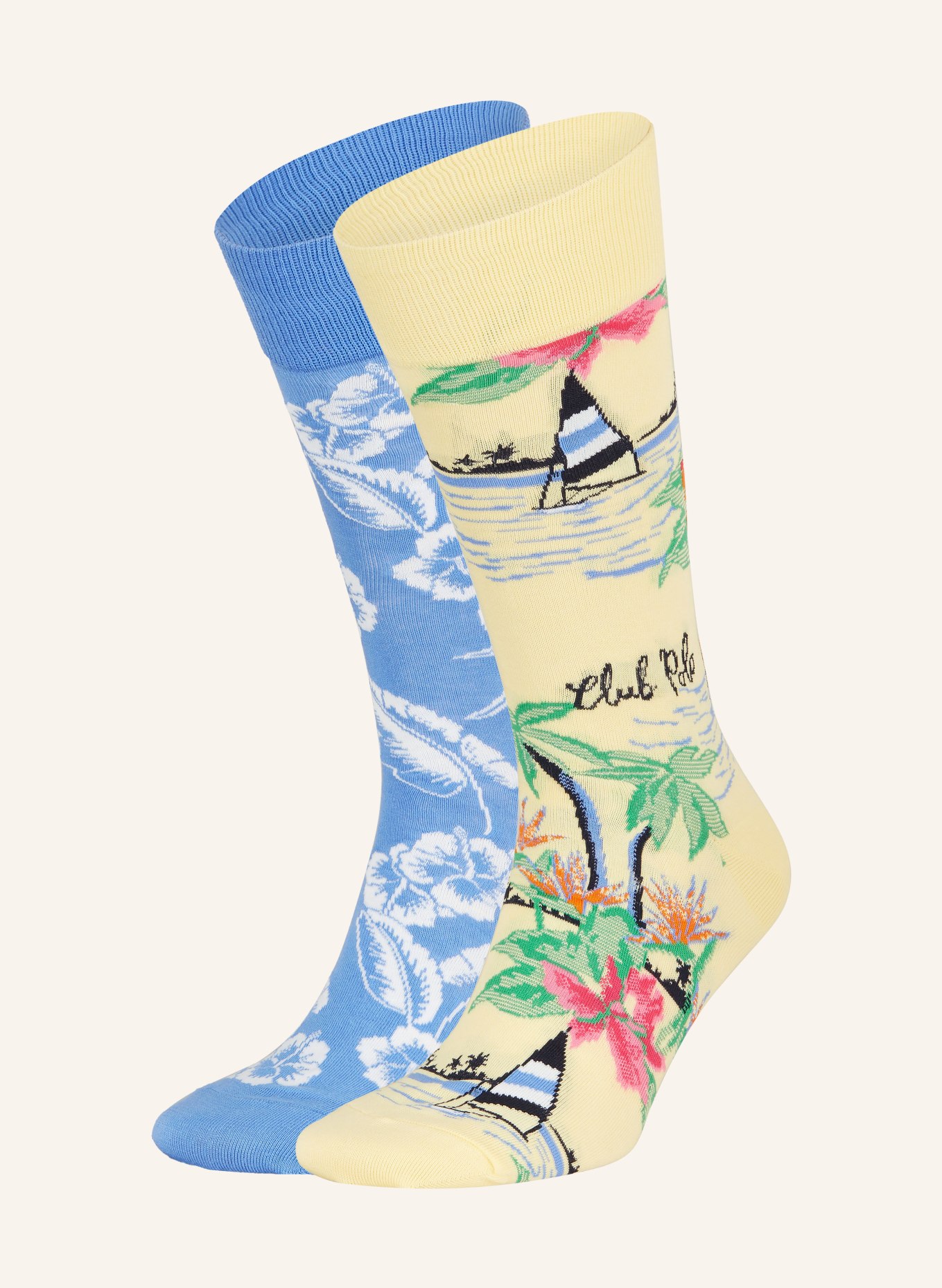 POLO RALPH LAUREN 2-pack socks, Color: 001 2PK YELLOW/ROYAL (Image 1)