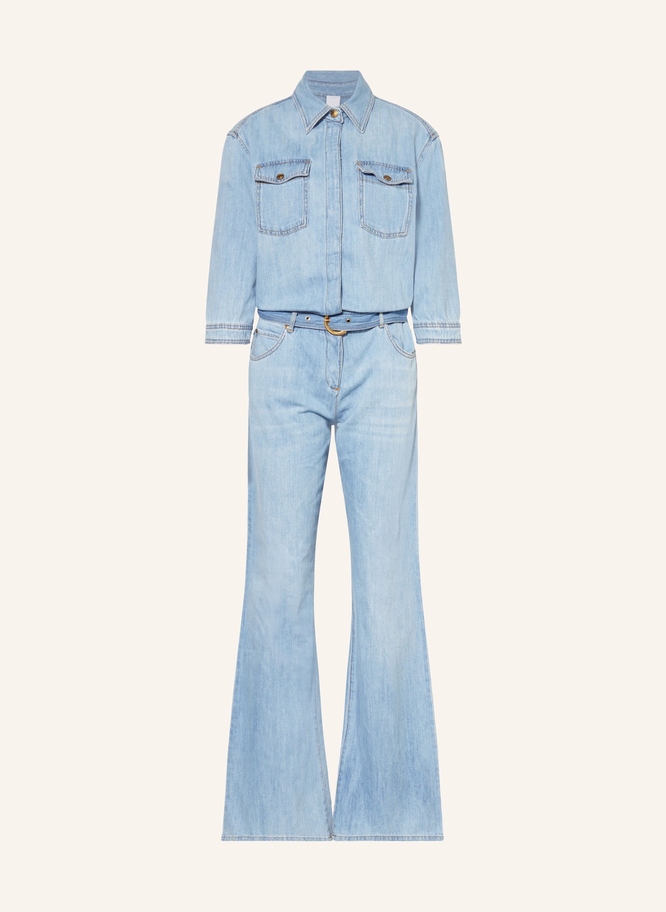 PINKO Denim jumpsuit TURANO with 3/4 sleeves, Color: LIGHT BLUE (Image 1)