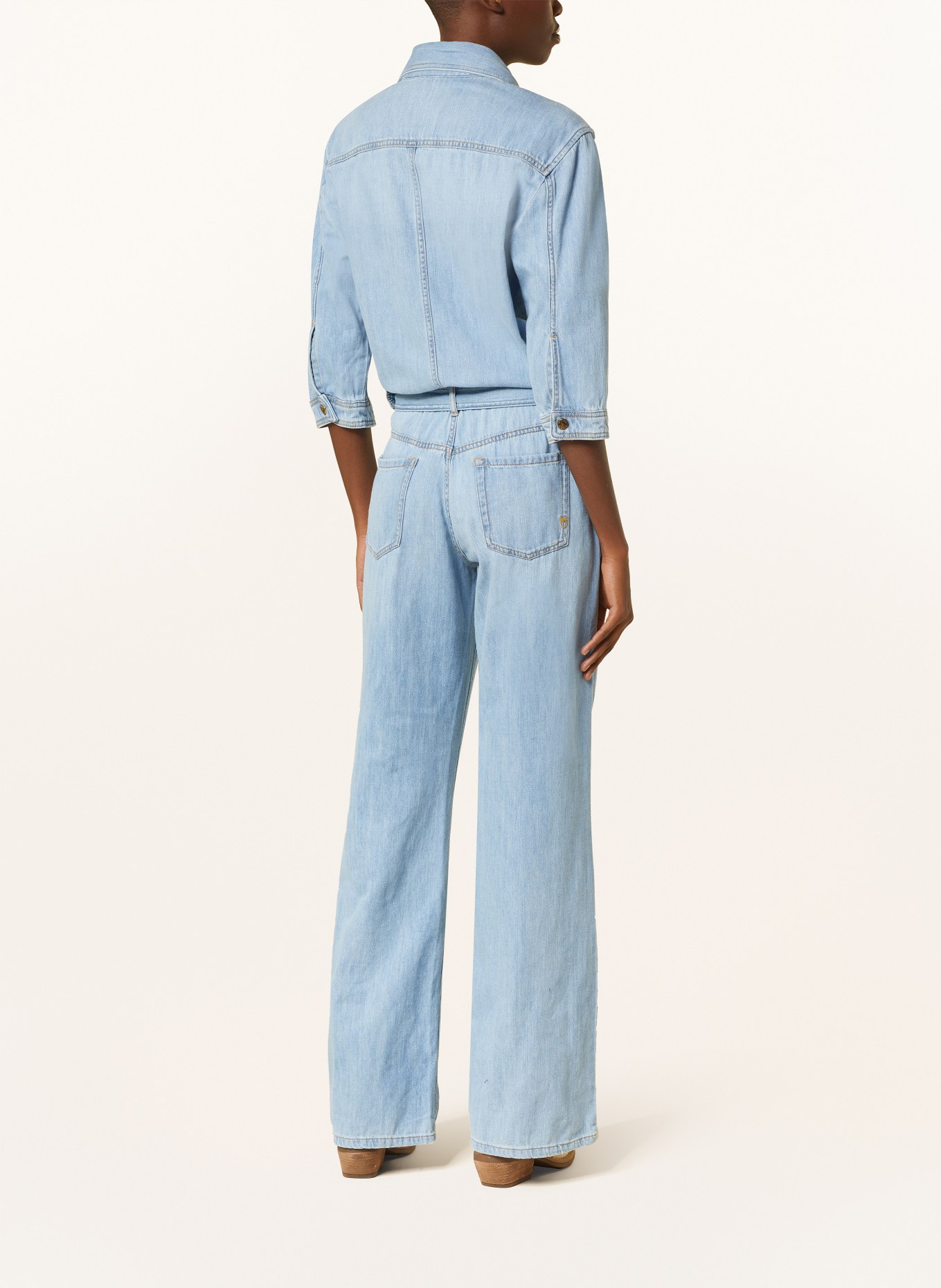 PINKO Denim jumpsuit TURANO with 3/4 sleeves, Color: LIGHT BLUE (Image 3)