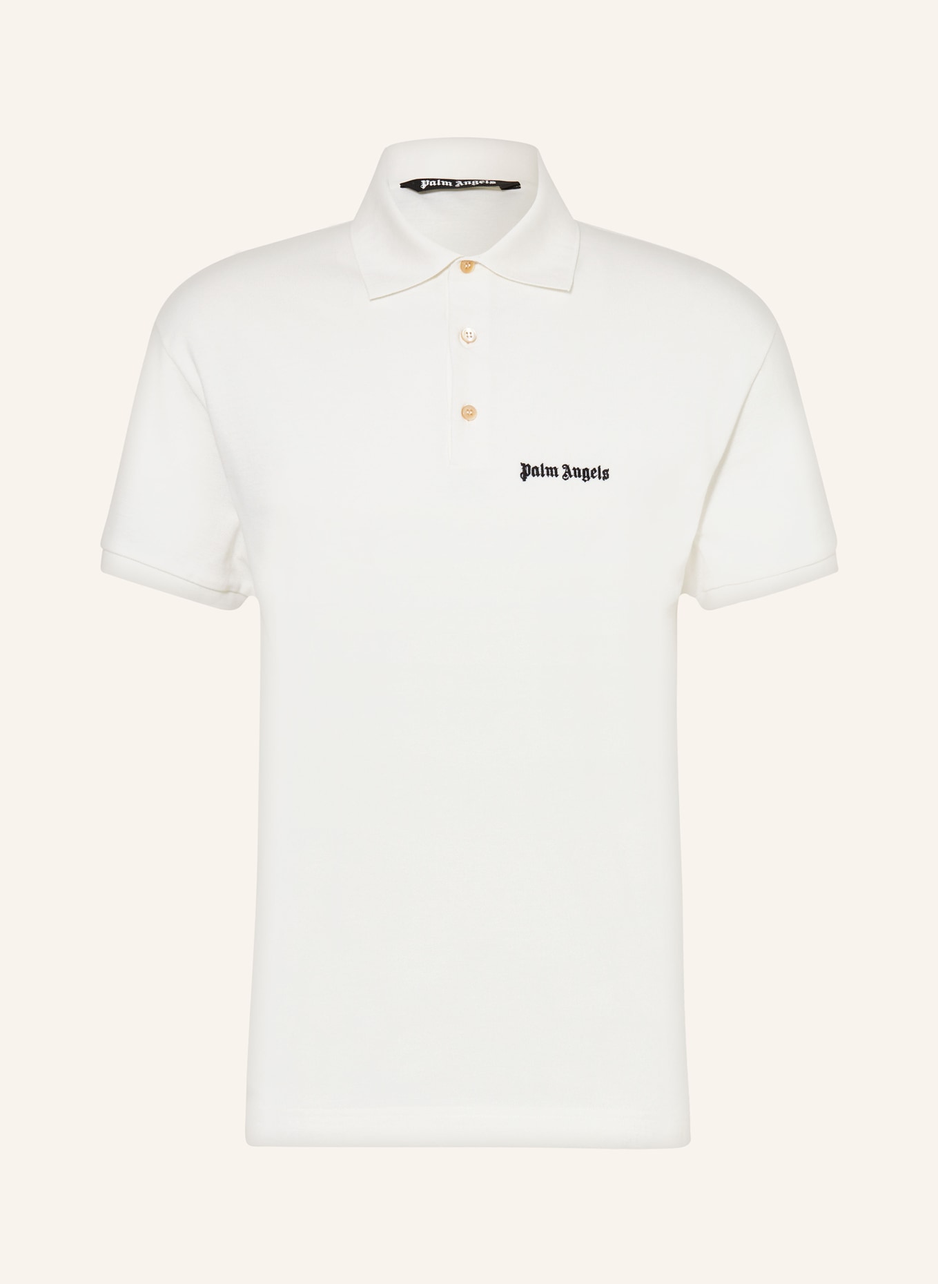 Palm Angels Piqué-Poloshirt, Farbe: ECRU (Bild 1)