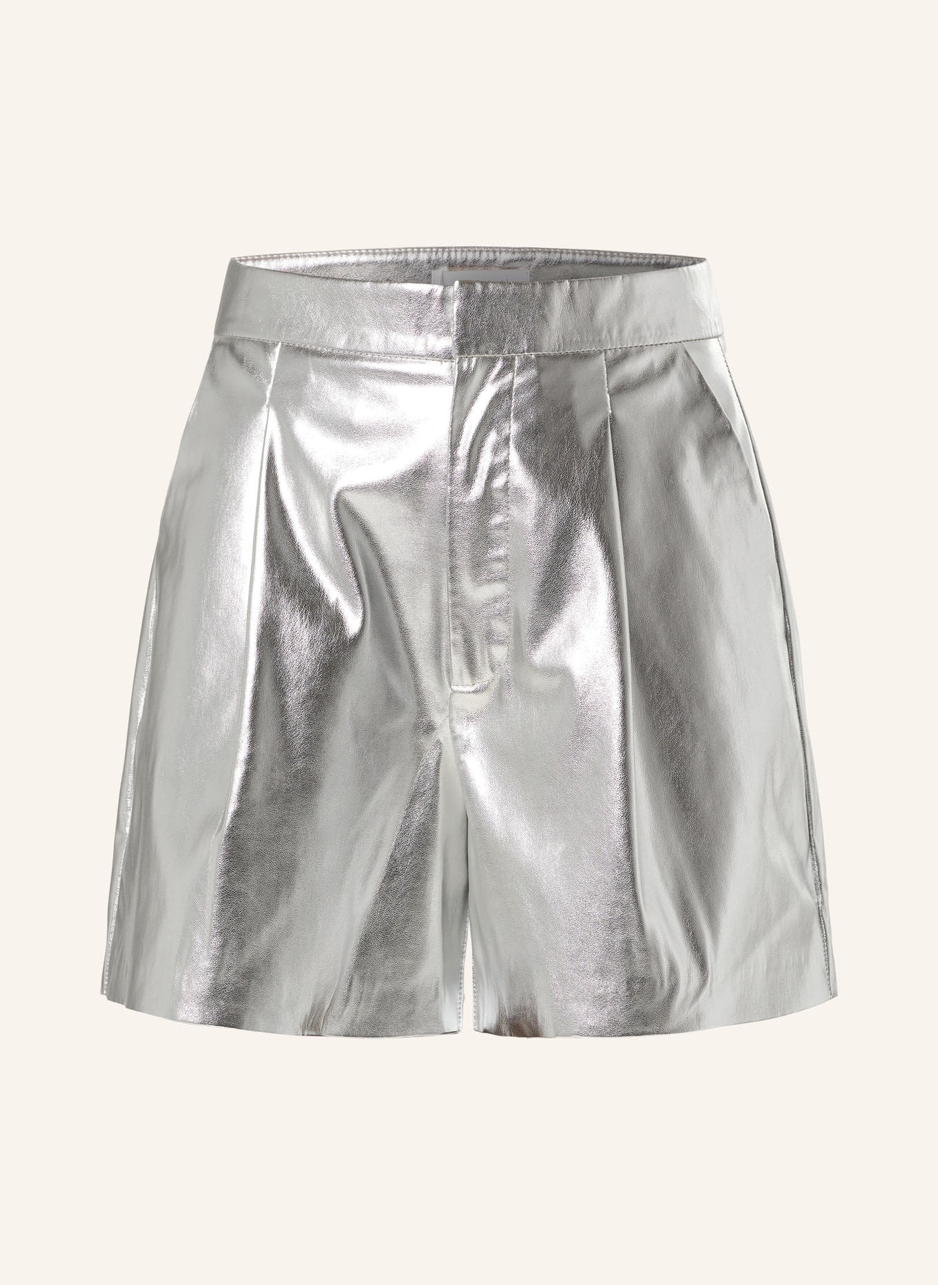rich&royal Shorts in leather look, Color: SILVER (Image 1)
