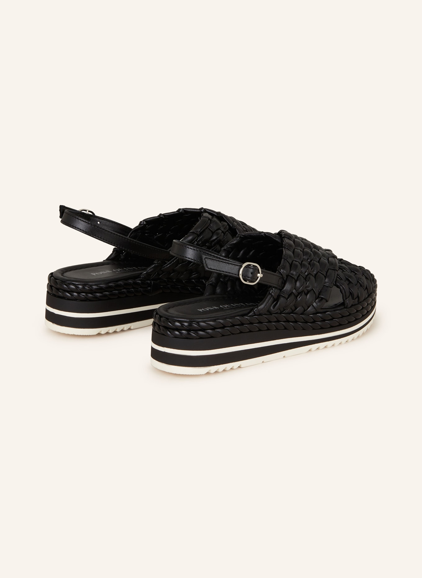 PONS QUINTANA Platform sandals MILAN, Color: BLACK (Image 2)