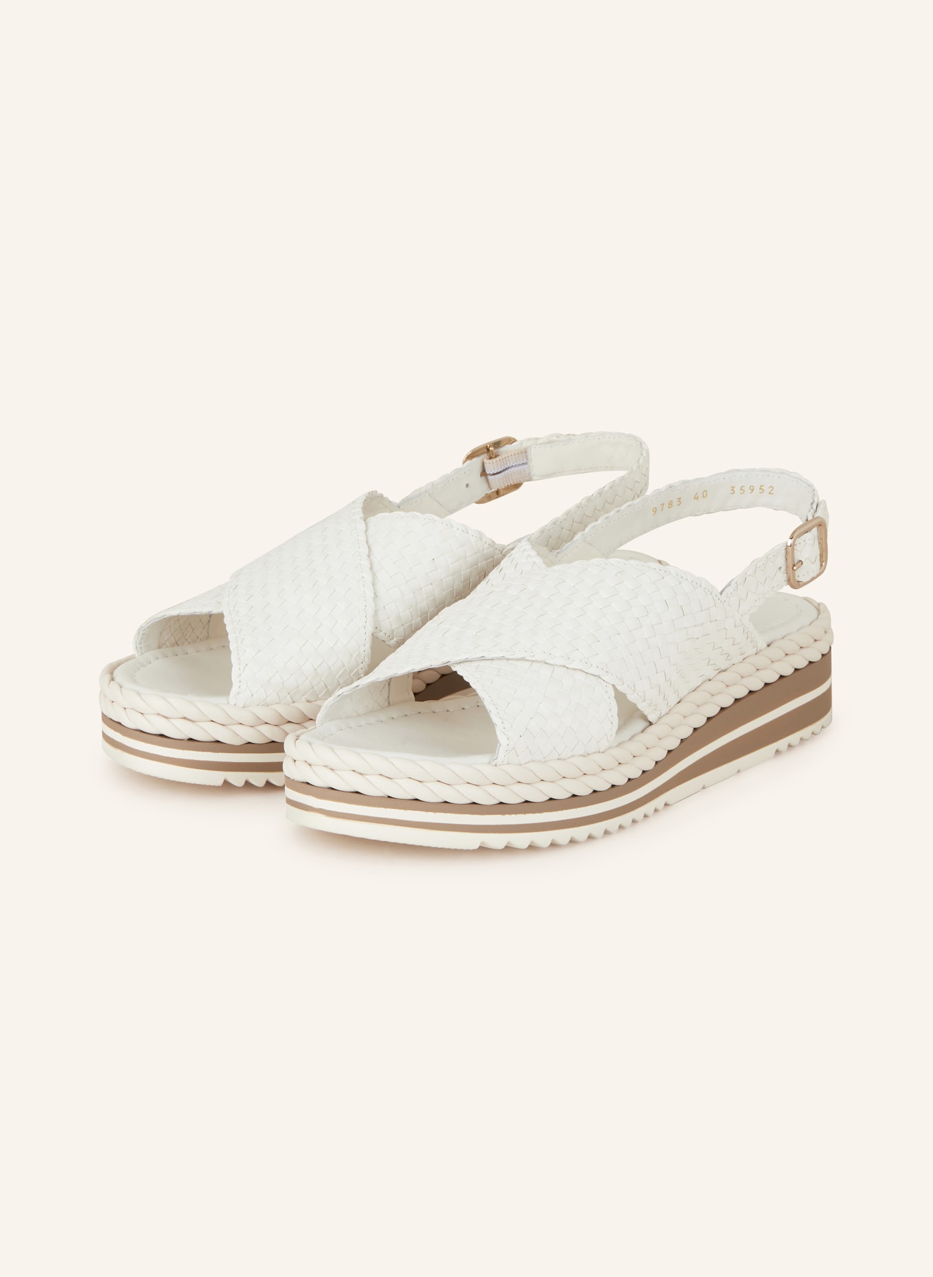 PONS QUINTANA Platform sandals, Color: WHITE (Image 1)