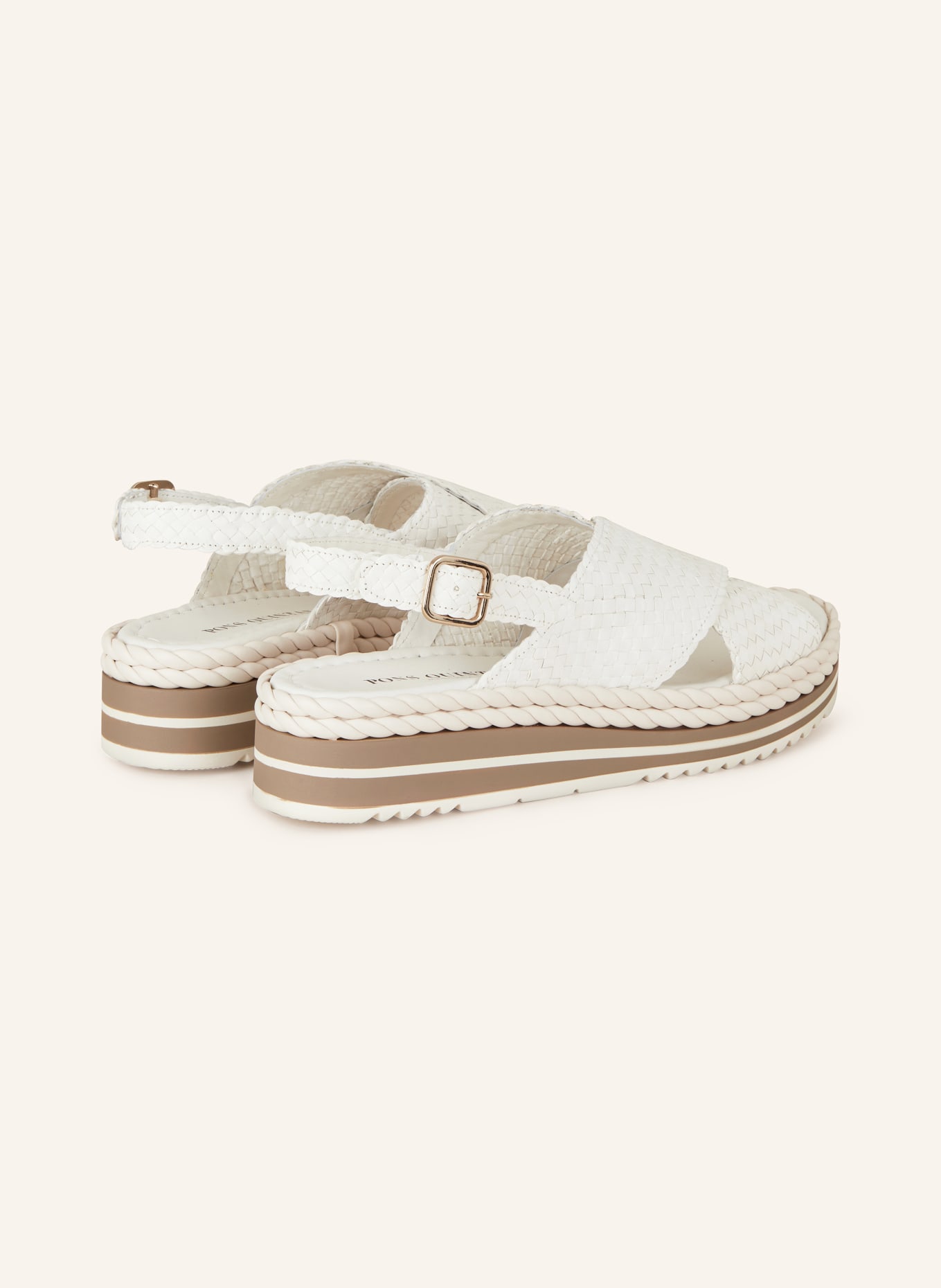 PONS QUINTANA Platform sandals, Color: WHITE (Image 2)