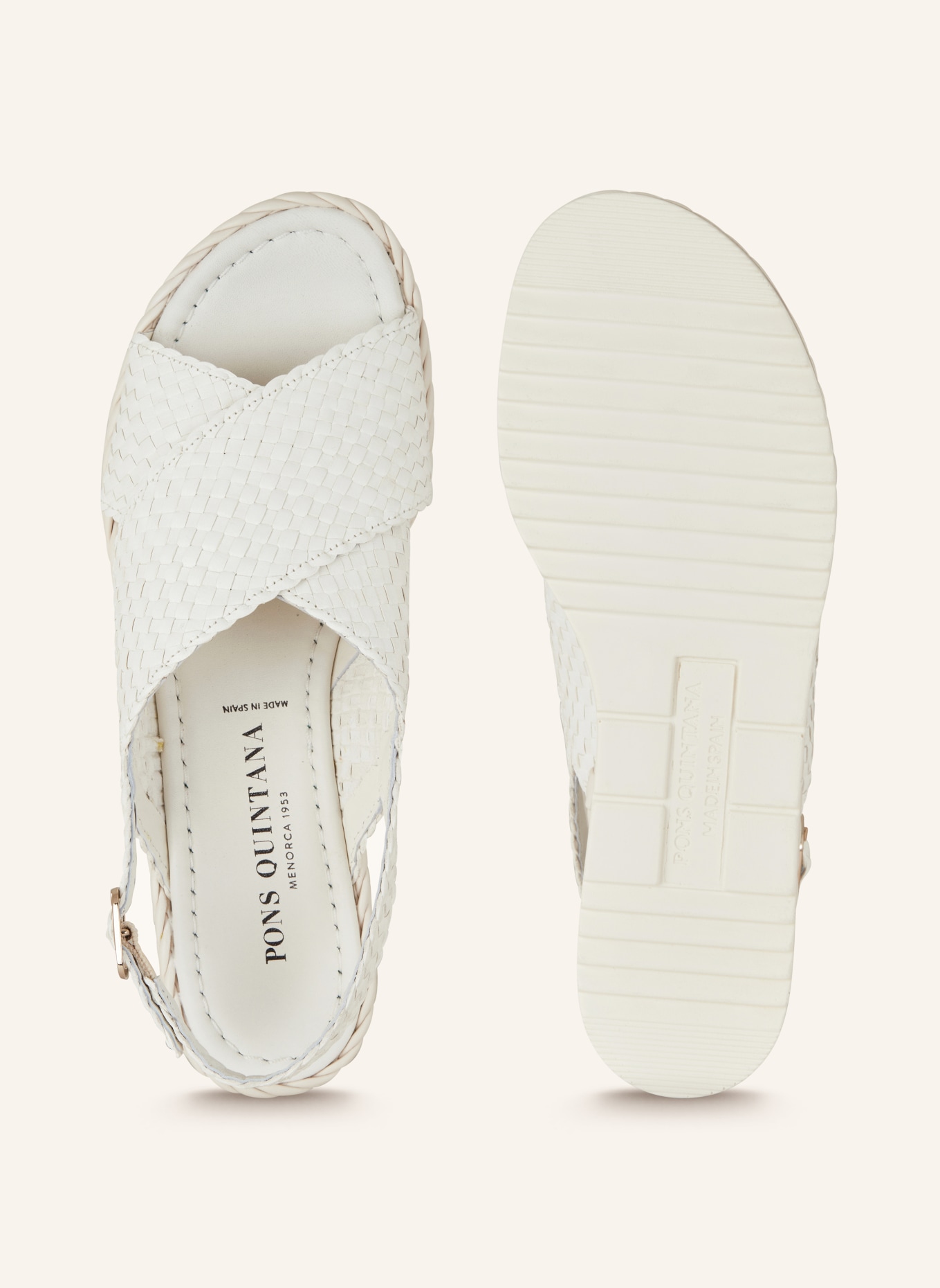 PONS QUINTANA Platform sandals, Color: WHITE (Image 5)