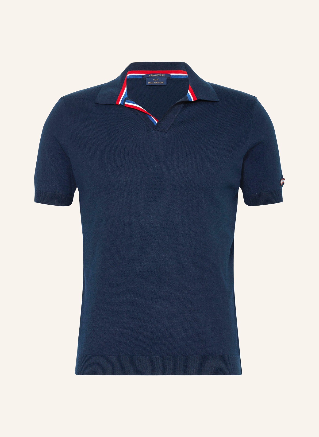 PAUL & SHARK Knitted polo shirt, Color: DARK BLUE/ RED/ WHITE (Image 1)