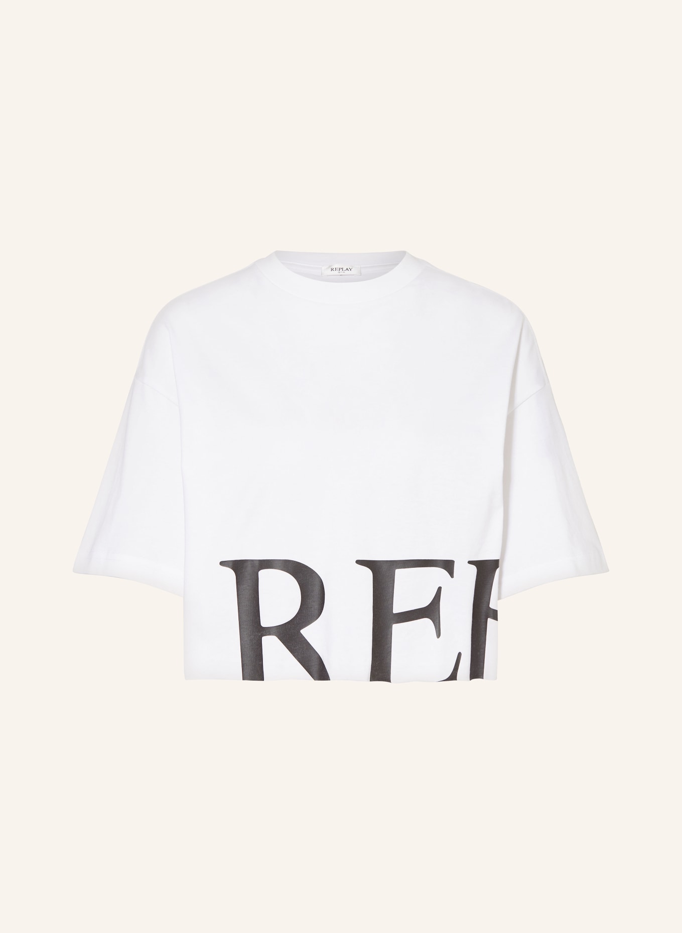 REPLAY Cropped-Shirt, Farbe: WEISS (Bild 1)