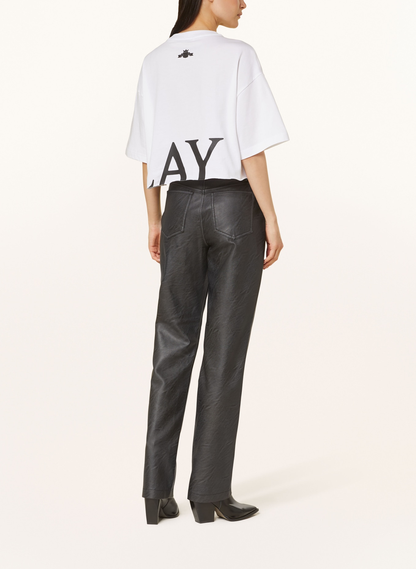 REPLAY Cropped-Shirt, Farbe: WEISS (Bild 3)