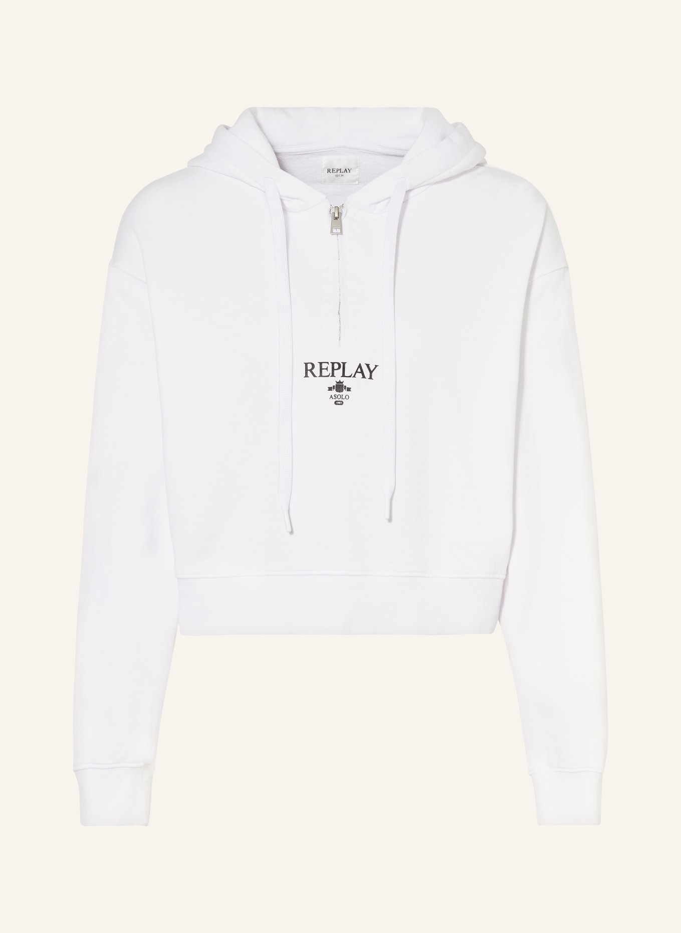 REPLAY Hoodie, Color: WHITE (Image 1)