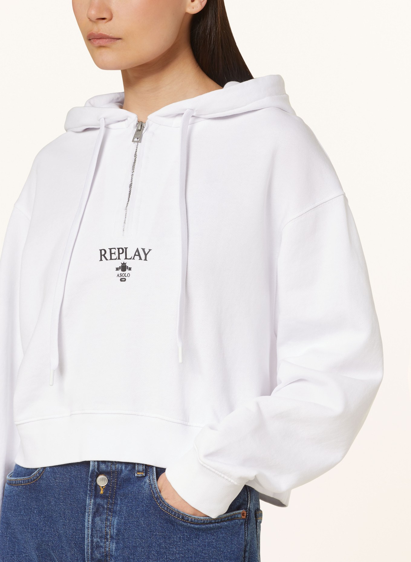 REPLAY Hoodie, Color: WHITE (Image 5)