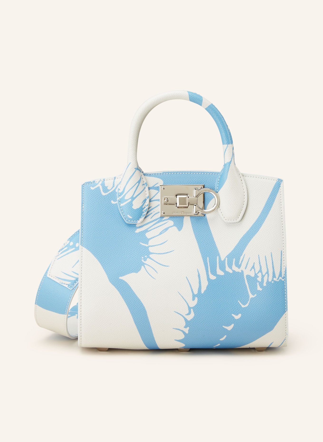 FERRAGAMO Handbag THE STUDIO BOX, Color: LIGHT BLUE/ WHITE (Image 1)