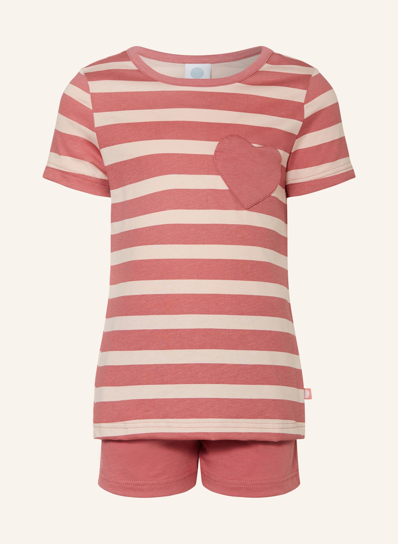 Sanetta Shorty-Schlafanzug, Farbe: HELLROT/ HELLROSA (Bild 1)