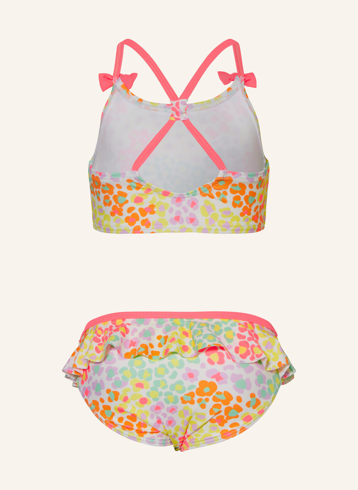 Sanetta Bustier-Bikini mit UV-Schutz 50+, Farbe: WEISS/ HELLLILA/ HELLGELB (Bild 2)