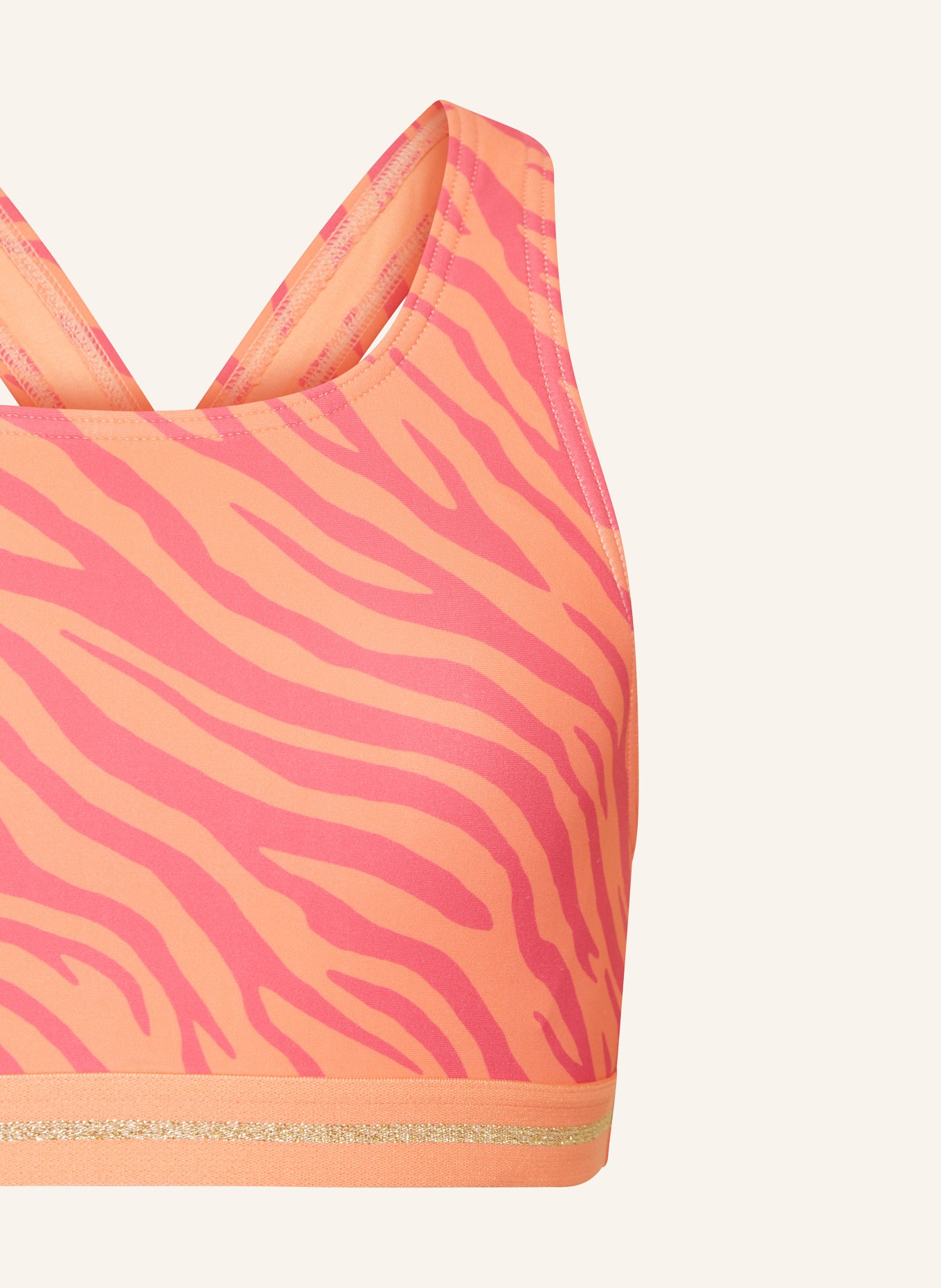 Sanetta Bustier-Bikini mit UV-Schutz 50+ mit Glitzergarn, Farbe: ORANGE/ PINK (Bild 3)