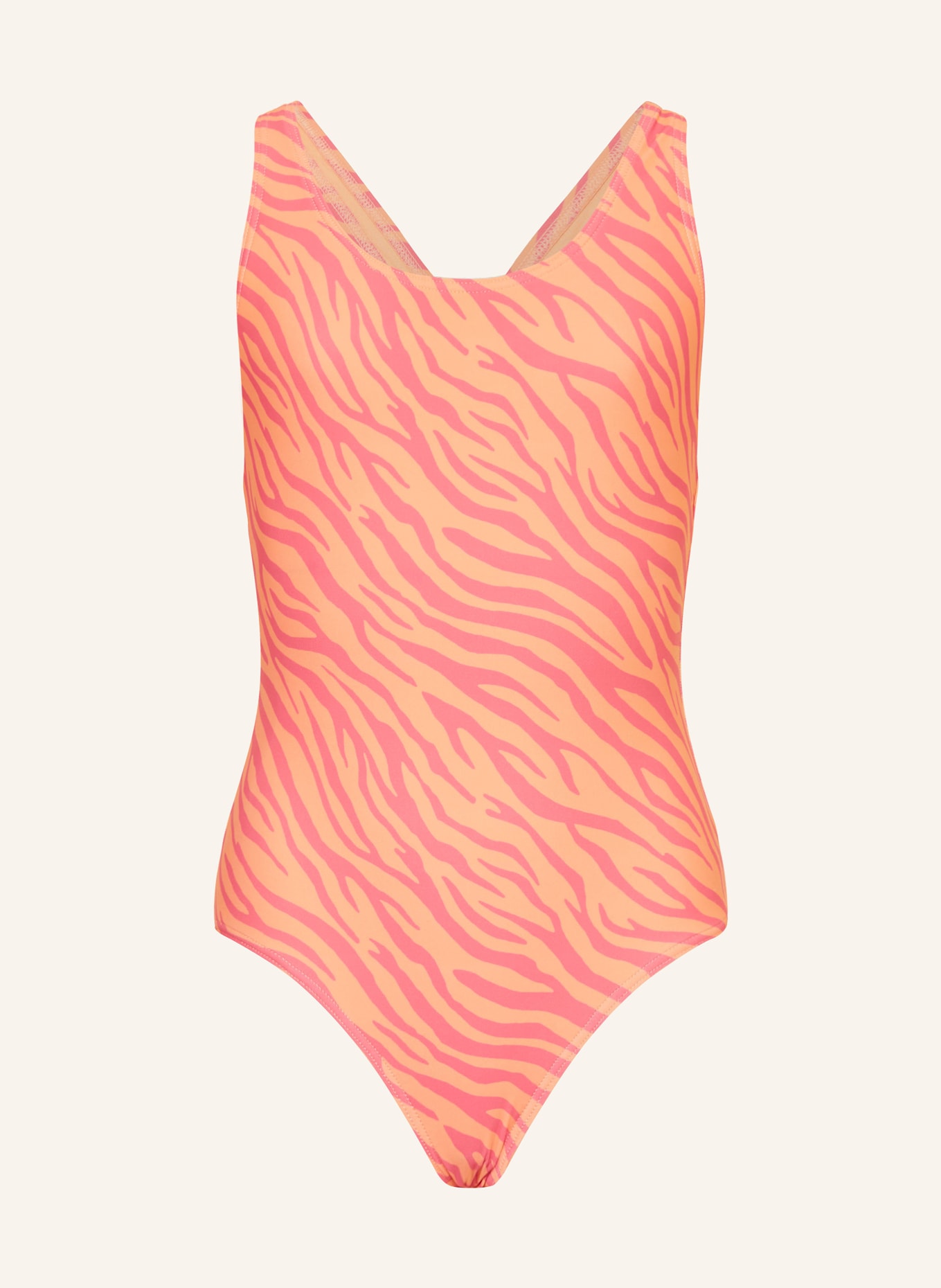 Sanetta Badeanzug mit UV-Schutz 50+, Farbe: PINK/ HELLORANGE (Bild 1)