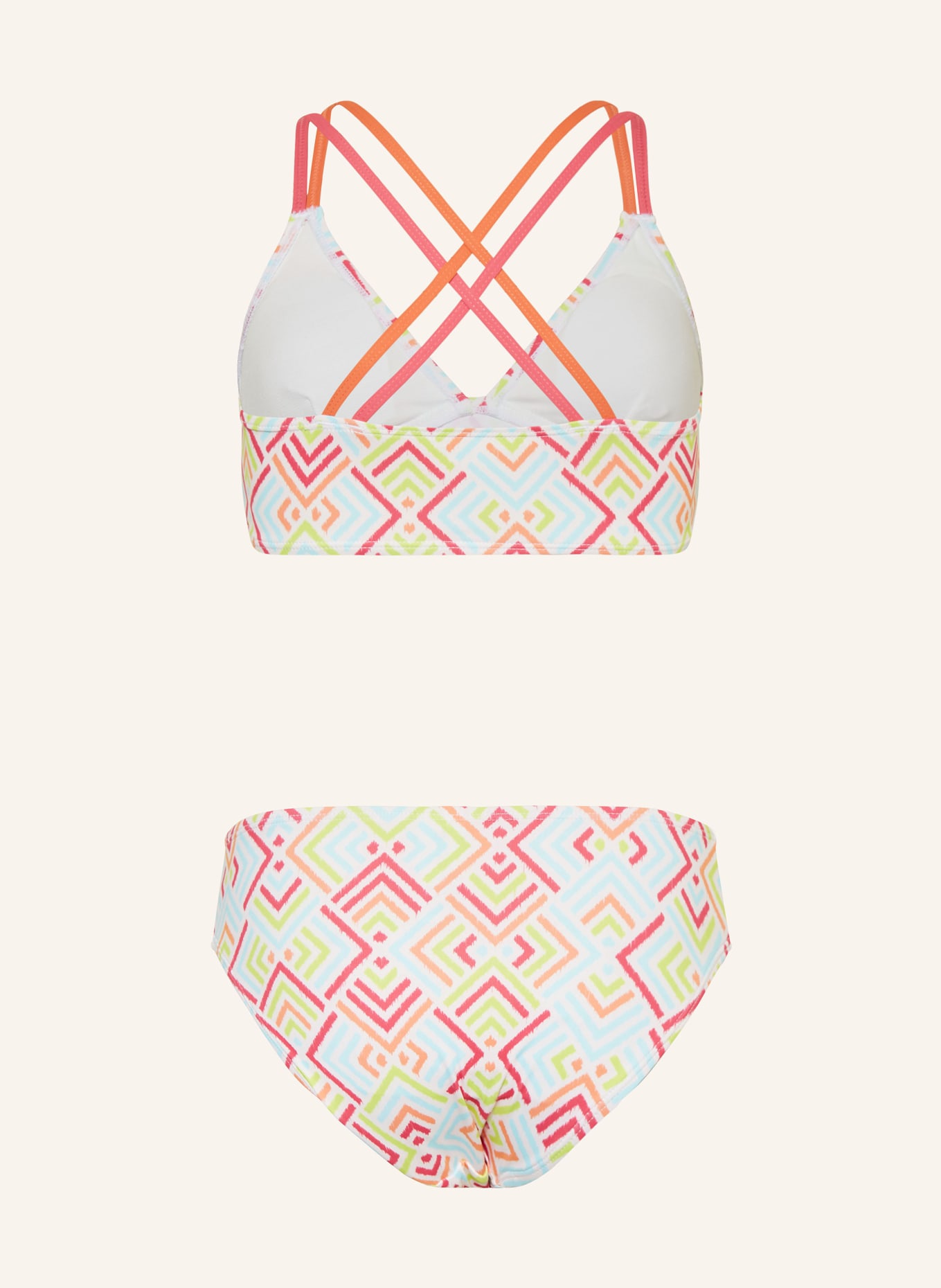Sanetta Triangel-Bikini mit UV-Schutz 50+, Farbe: WEISS/ HELLBLAU/ ROT (Bild 2)