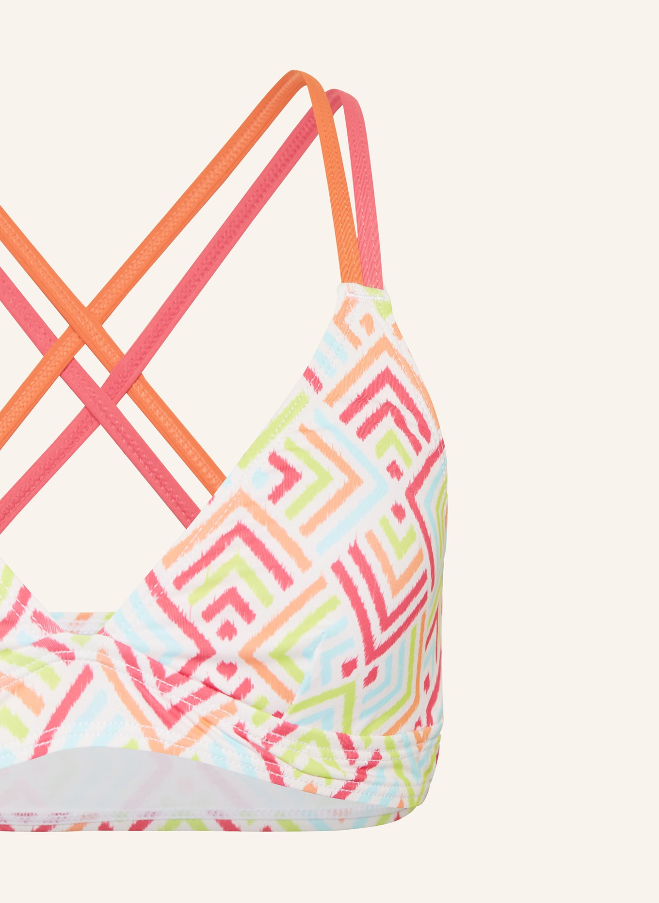 Sanetta Triangel-Bikini mit UV-Schutz 50+, Farbe: WEISS/ HELLBLAU/ ROT (Bild 3)