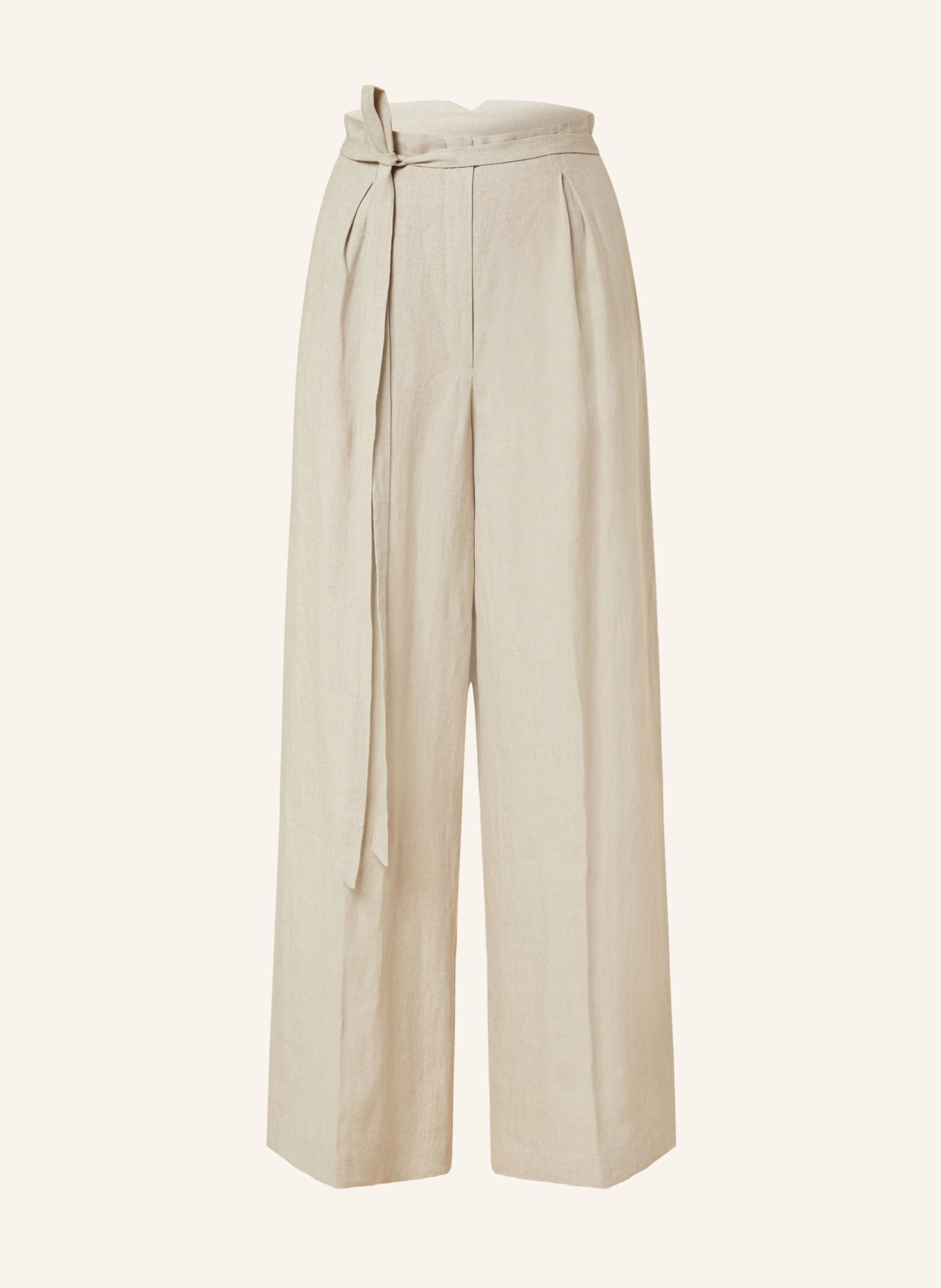 JUNE FRIDAYS Wide leg trousers made of linen, Color: BEIGE (Image 1)