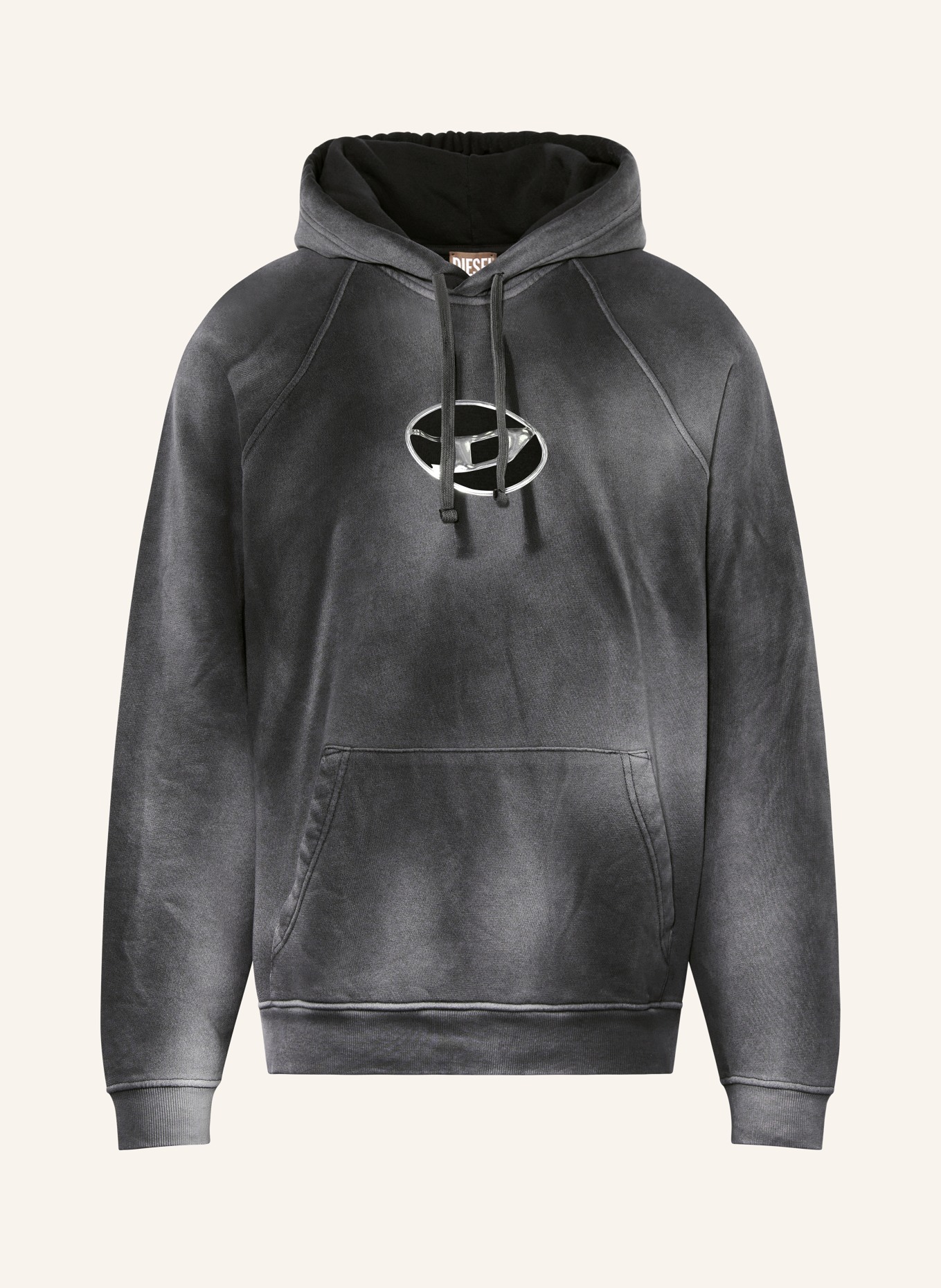 DIESEL Hoodie S-ROXT-HOOD with cut-out, Color: BLACK (Image 1)