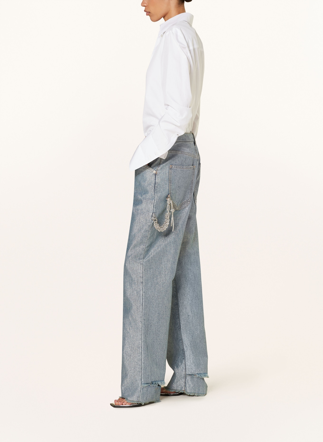 DARKPARK Straight Jeans LISA, Farbe: W051 DENIM LUREX LIGHT WASH (Bild 4)