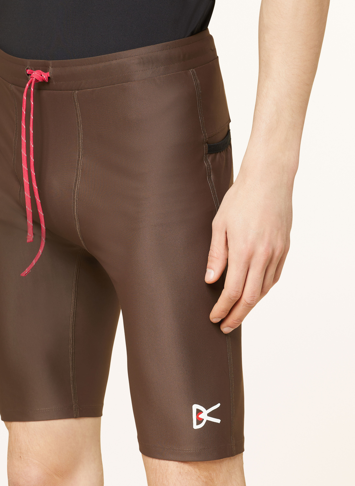 District Vision Running tights, Color: BROWN (Image 5)