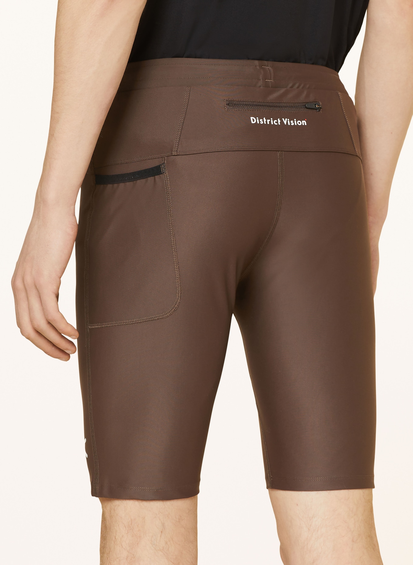 District Vision Running tights, Color: BROWN (Image 6)