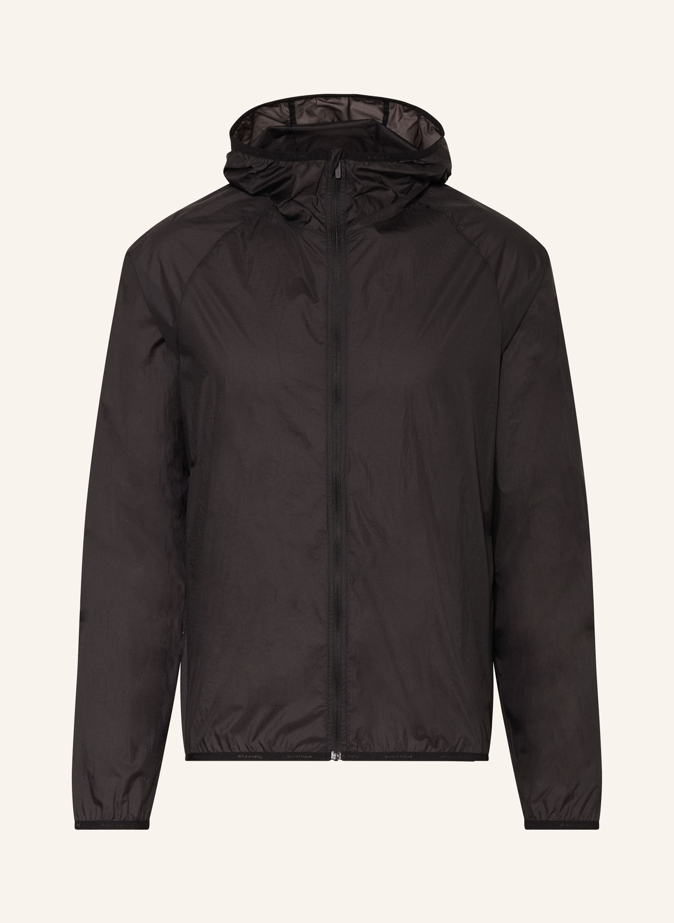 District Vision Running jacket, Color: BLACK (Image 1)