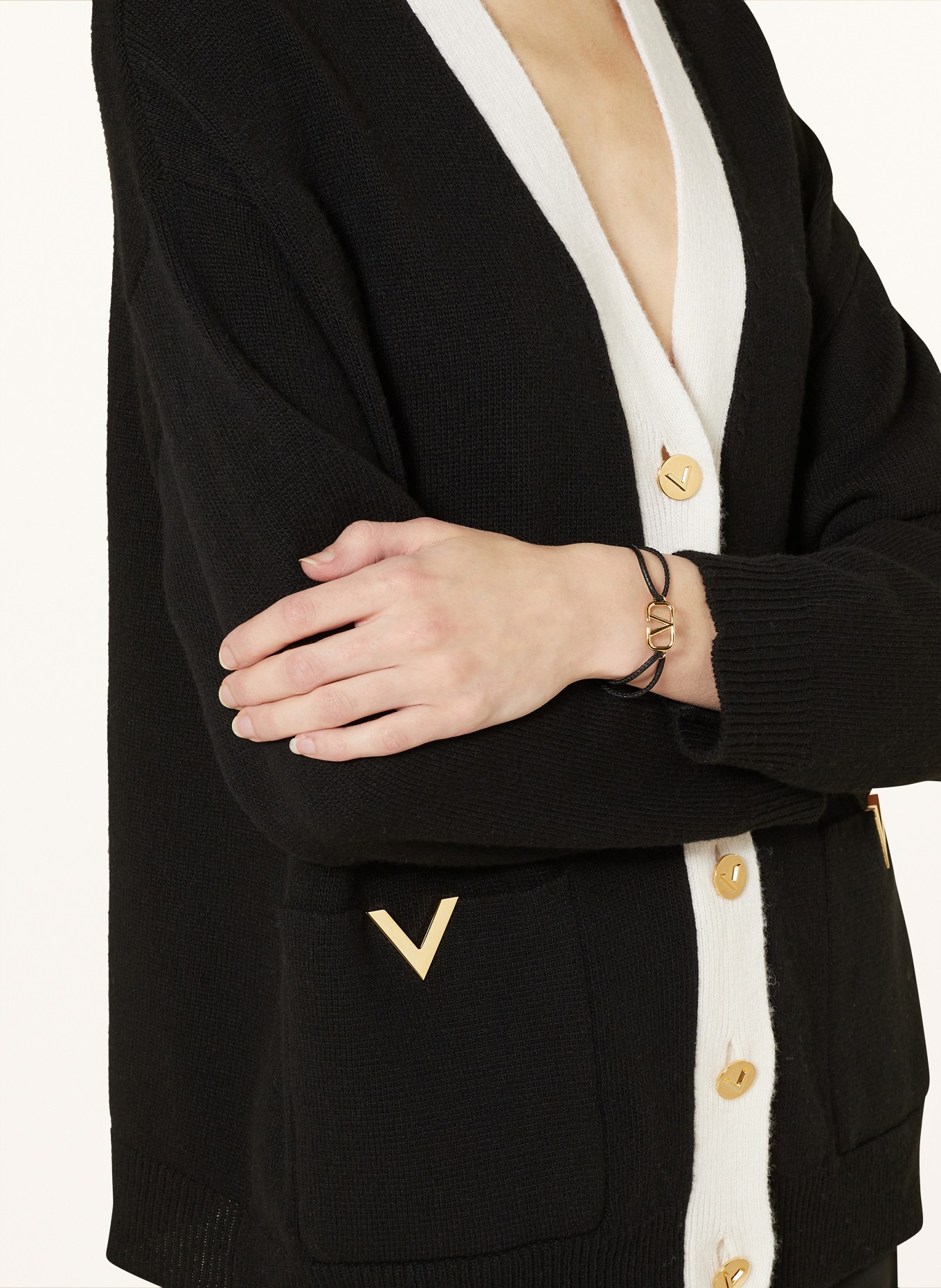 VALENTINO GARAVANI Bracelet VLOGO SIGNATURE, Color: BLACK/ GOLD (Image 3)