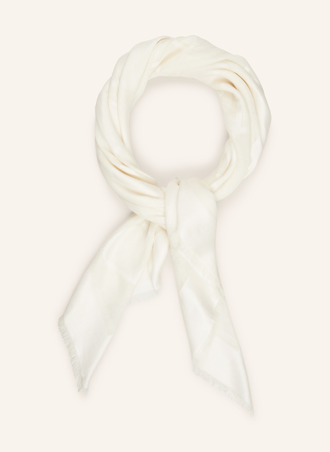 VALENTINO GARAVANI Schal mit Seide und Leinen, Farbe: ECRU (Bild 2)