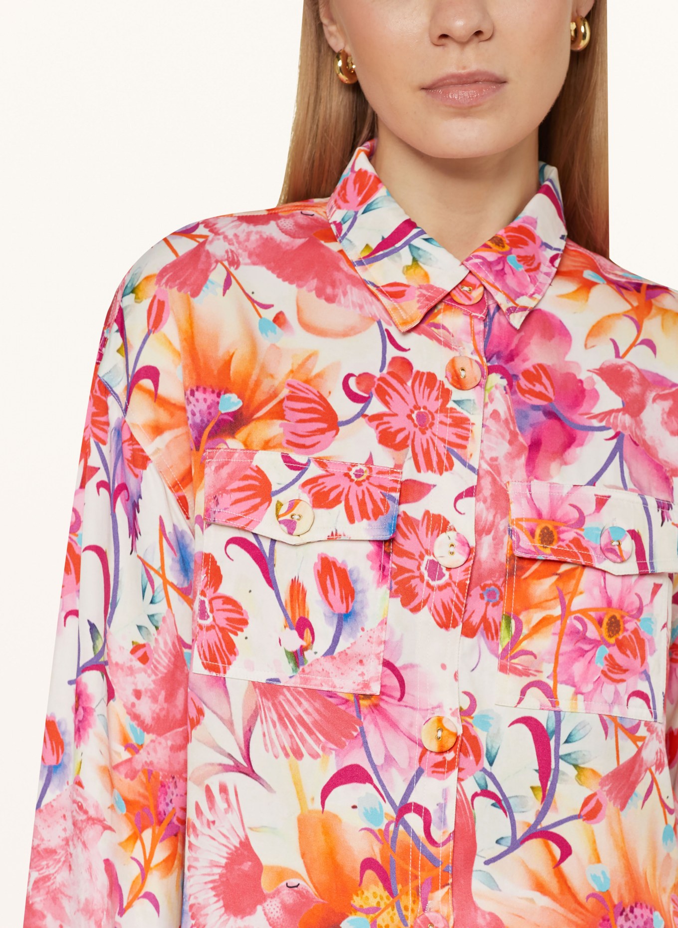 miss goodlife Shirt blouse, Color: PINK/ PURPLE/ ORANGE (Image 4)