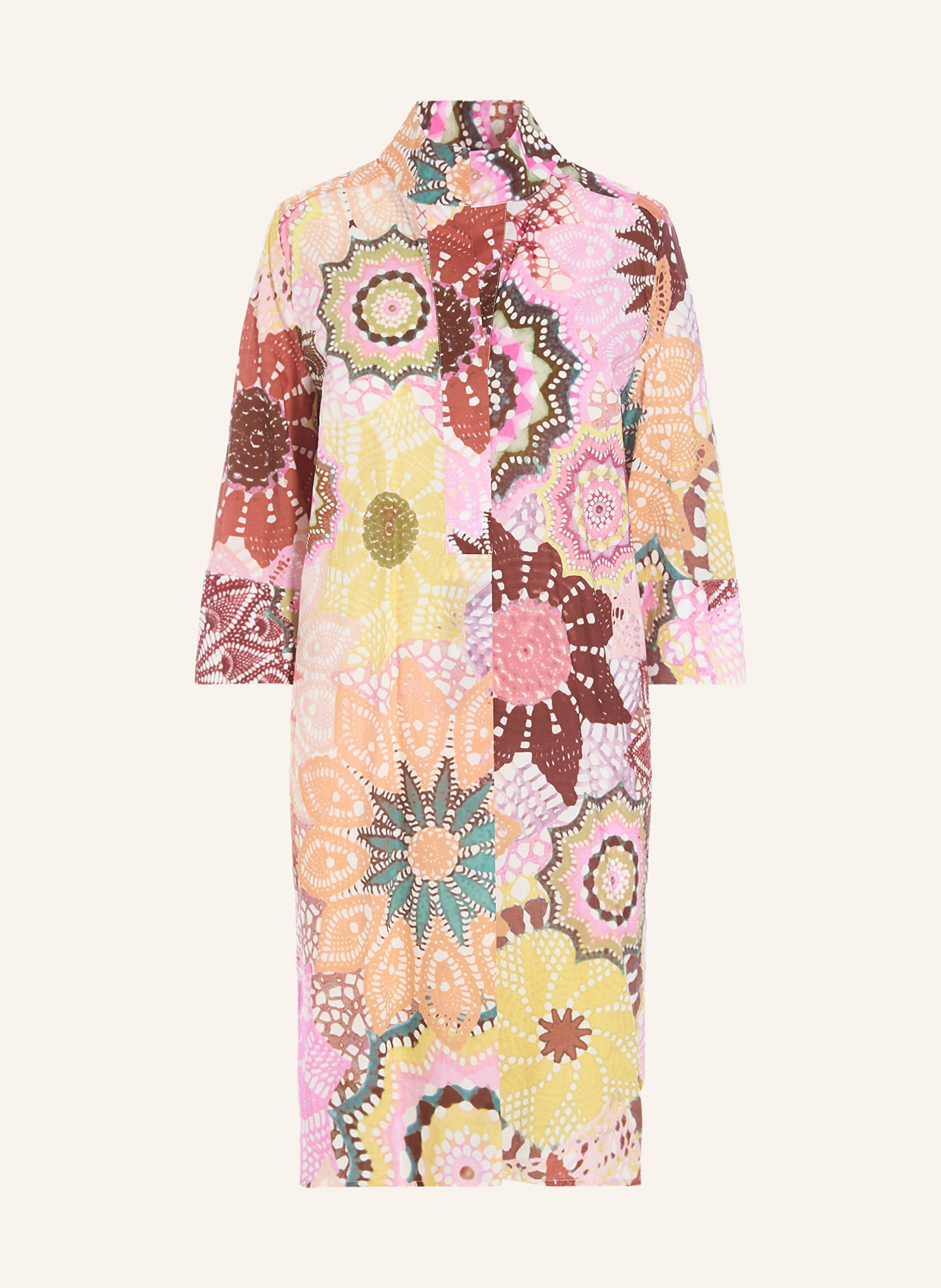 dea kudibal Kleid CAMILLES mit 3/4-Arm, Farbe: PINK/ GELB/ DUNKELROT (Bild 1)