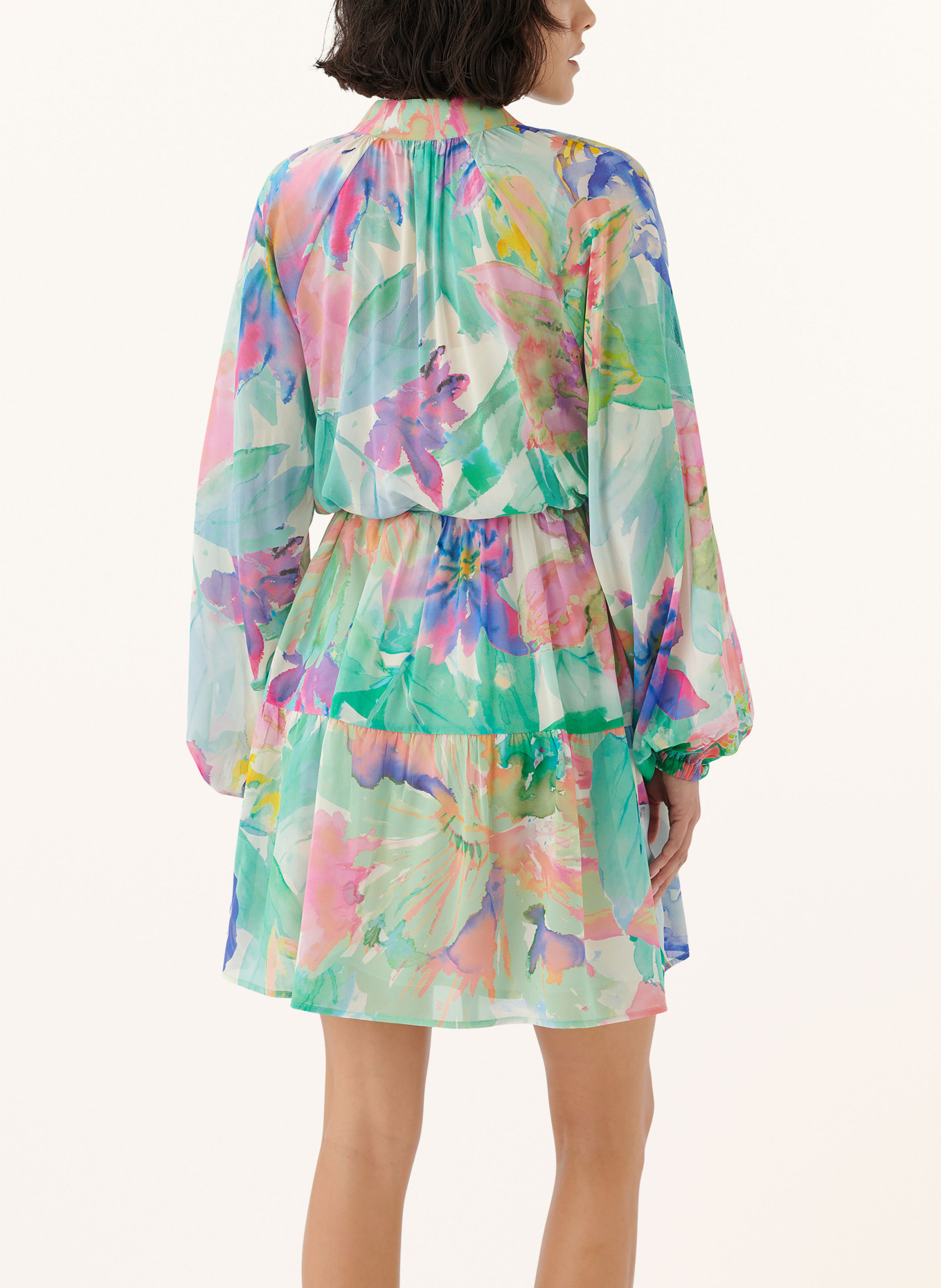 dea kudibal Silk dress VANIA, Color: MINT/ PINK/ ECRU (Image 3)